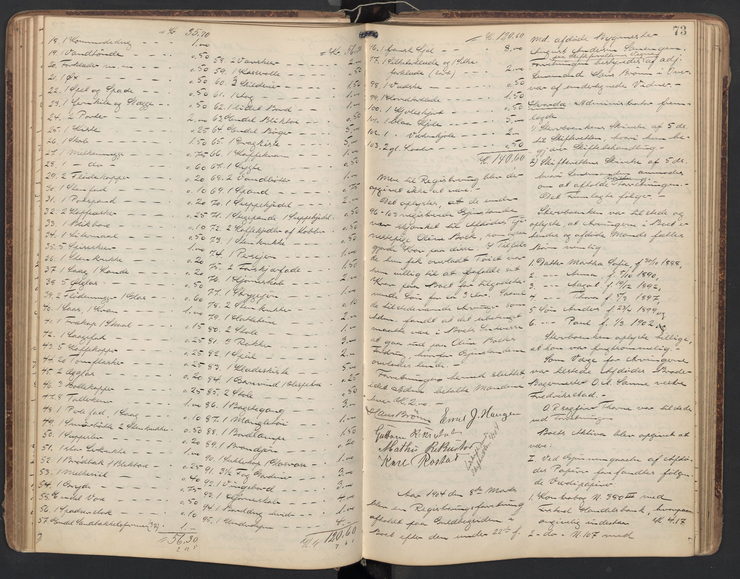 Glemmen lensmannskontor, AV/SAO-A-10123/H/Ha/Hab/L0005: Registreringsprotokoll, 1899-1908
