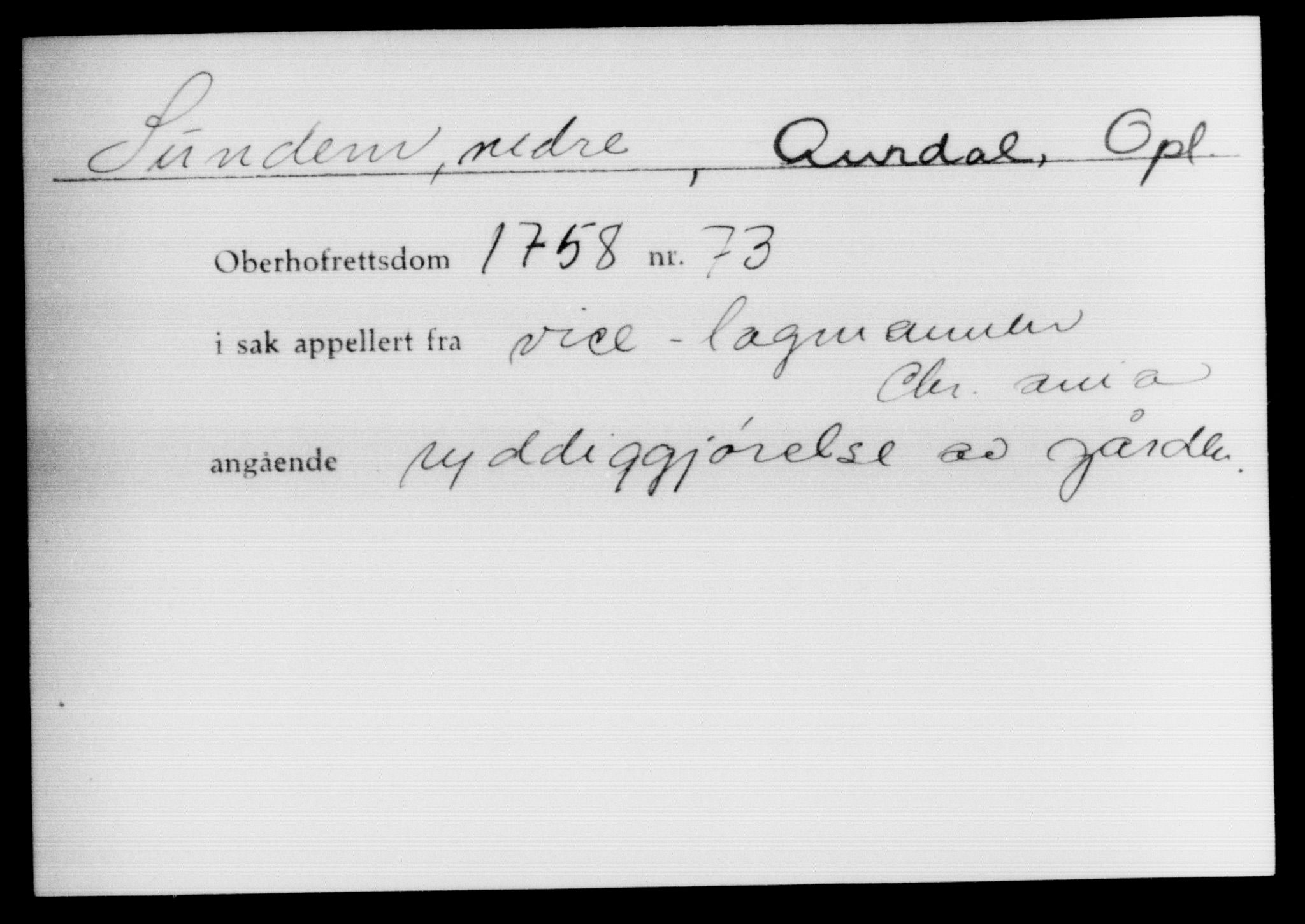 Overhoffretten 1667-1797, AV/RA-EA-2884, 1705
