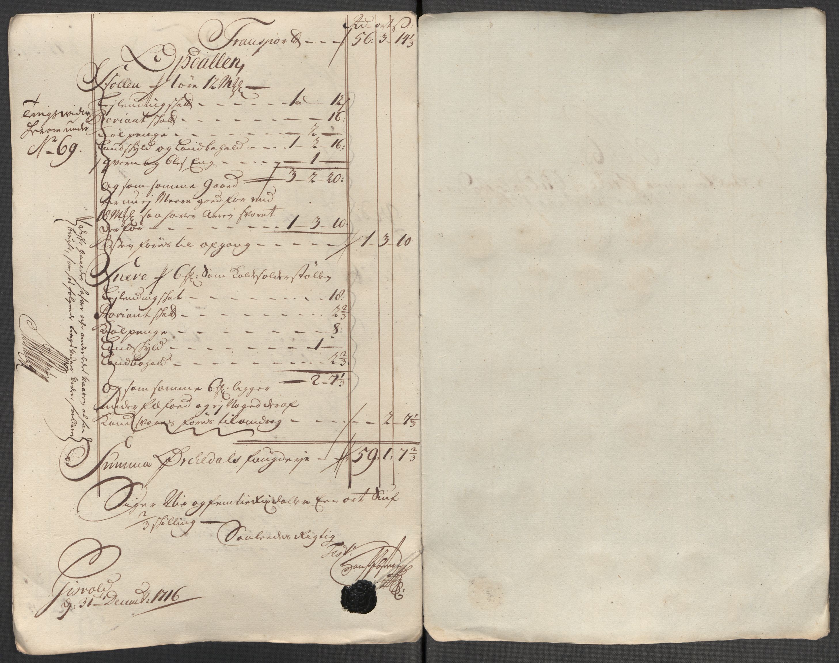 Rentekammeret inntil 1814, Reviderte regnskaper, Fogderegnskap, AV/RA-EA-4092/R60/L3968: Fogderegnskap Orkdal og Gauldal, 1716, p. 158