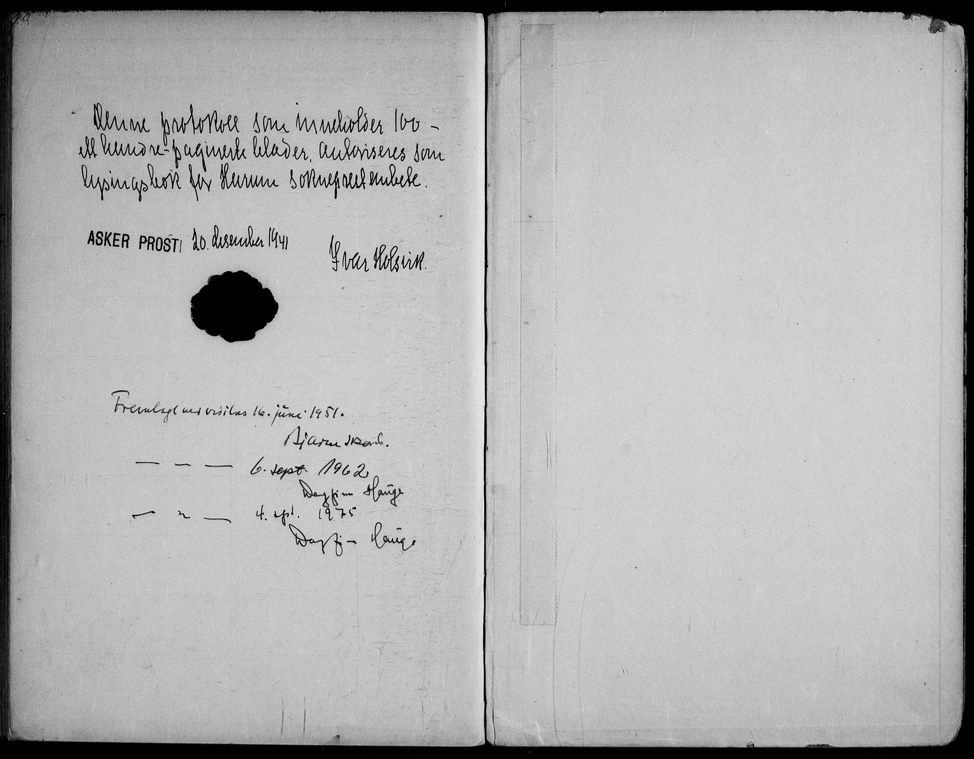 Hurum kirkebøker, AV/SAKO-A-229/H/Ha/L0002: Banns register no. 2, 1942-1969