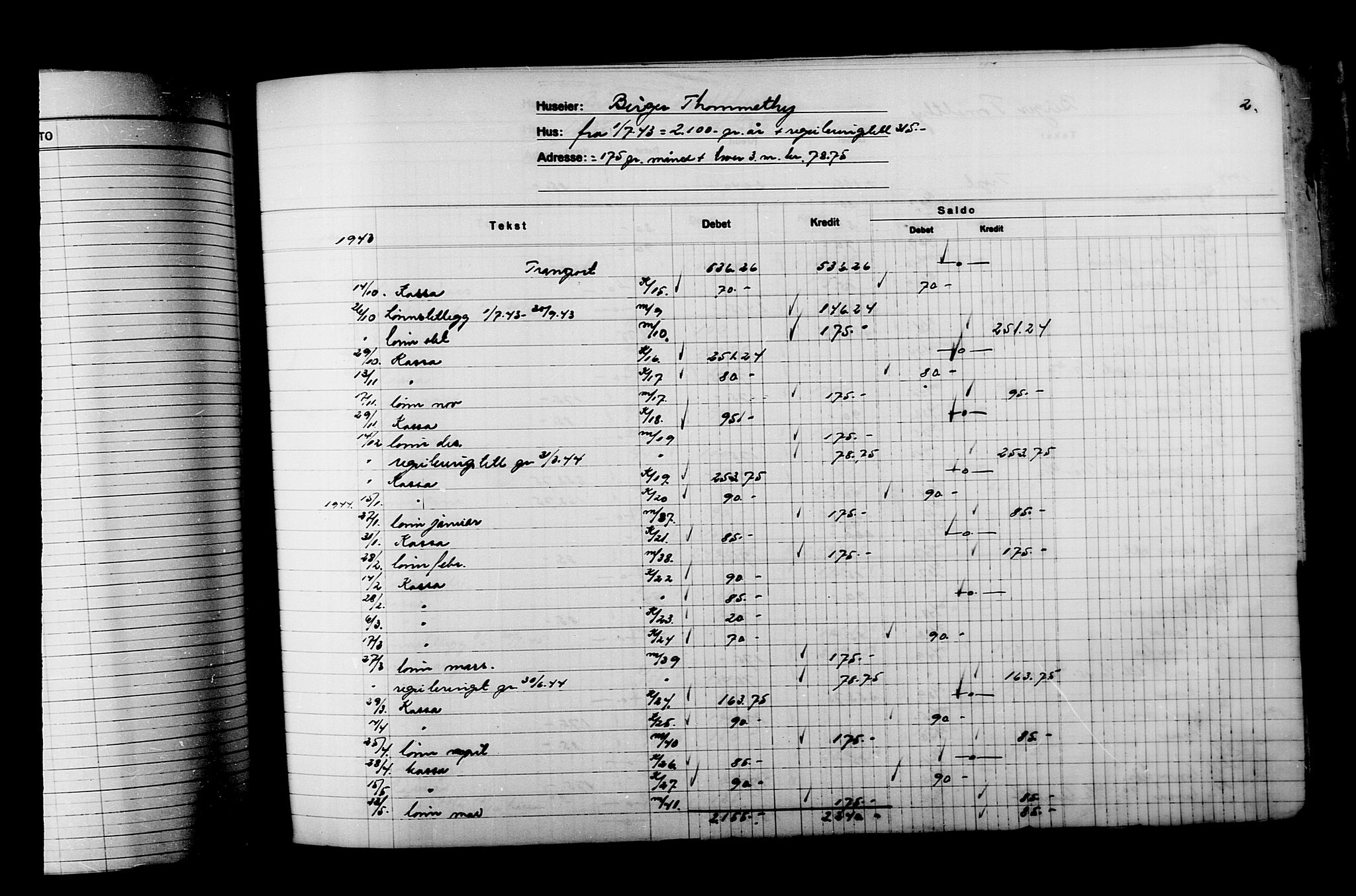 Krigsskadetrygdene for bygninger og løsøre, AV/RA-S-1548/V/L0045: Kristiansund. Skadeprotokoll. Reskontro. negativ, 1940-1945