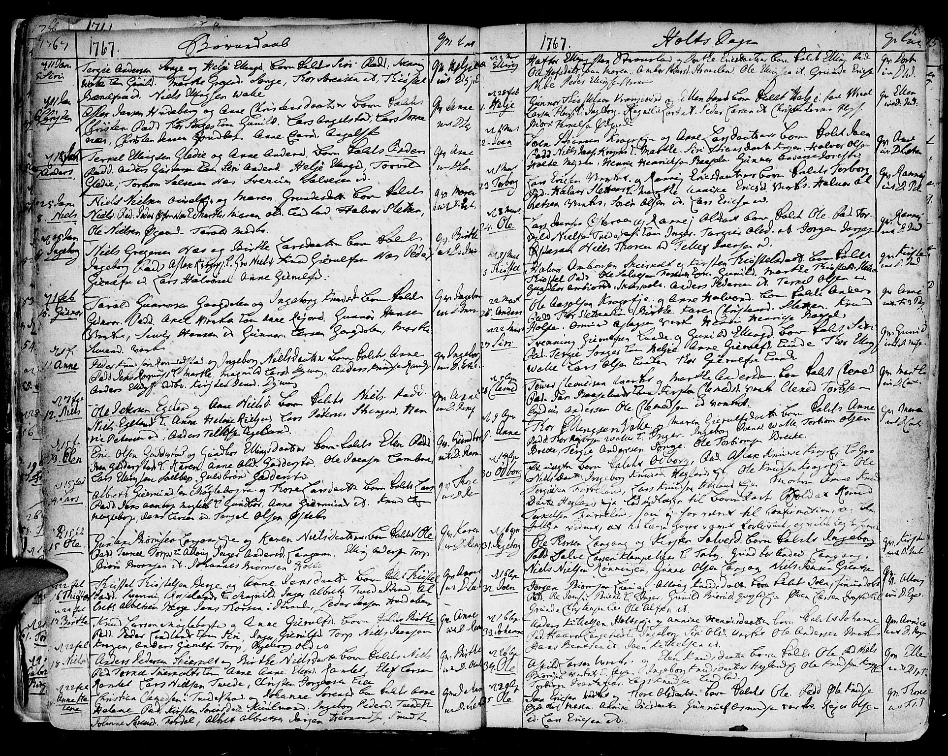 Holt sokneprestkontor, AV/SAK-1111-0021/F/Fa/L0003: Parish register (official) no. A 3, 1765-1798, p. 12-13