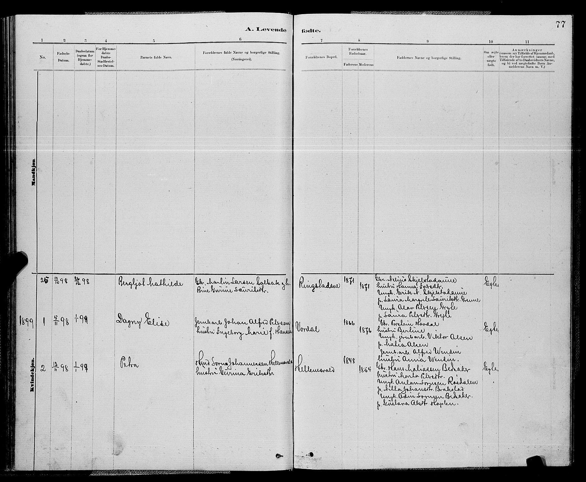 Ministerialprotokoller, klokkerbøker og fødselsregistre - Nord-Trøndelag, SAT/A-1458/714/L0134: Parish register (copy) no. 714C03, 1878-1898, p. 77