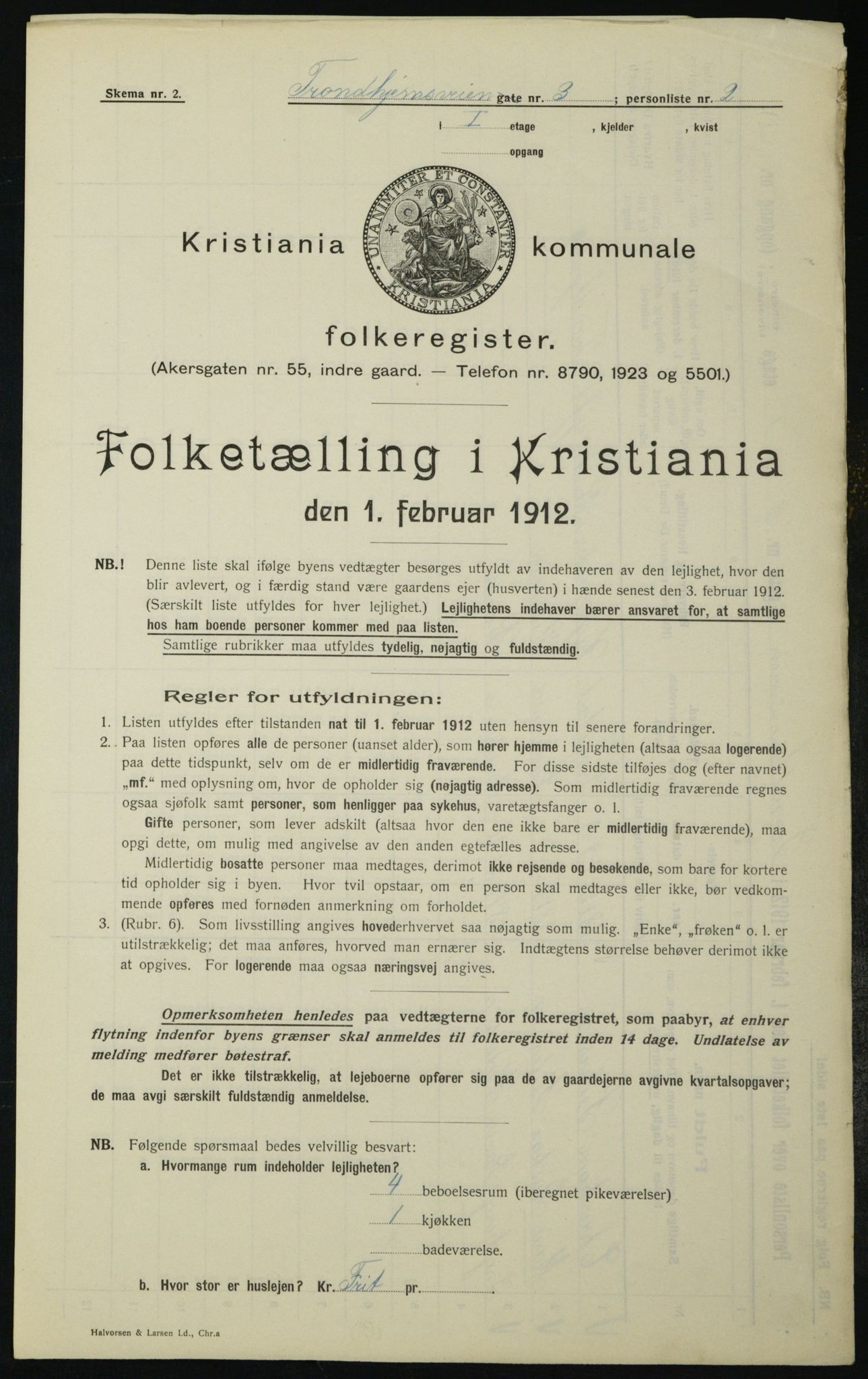 OBA, Municipal Census 1912 for Kristiania, 1912, p. 116018