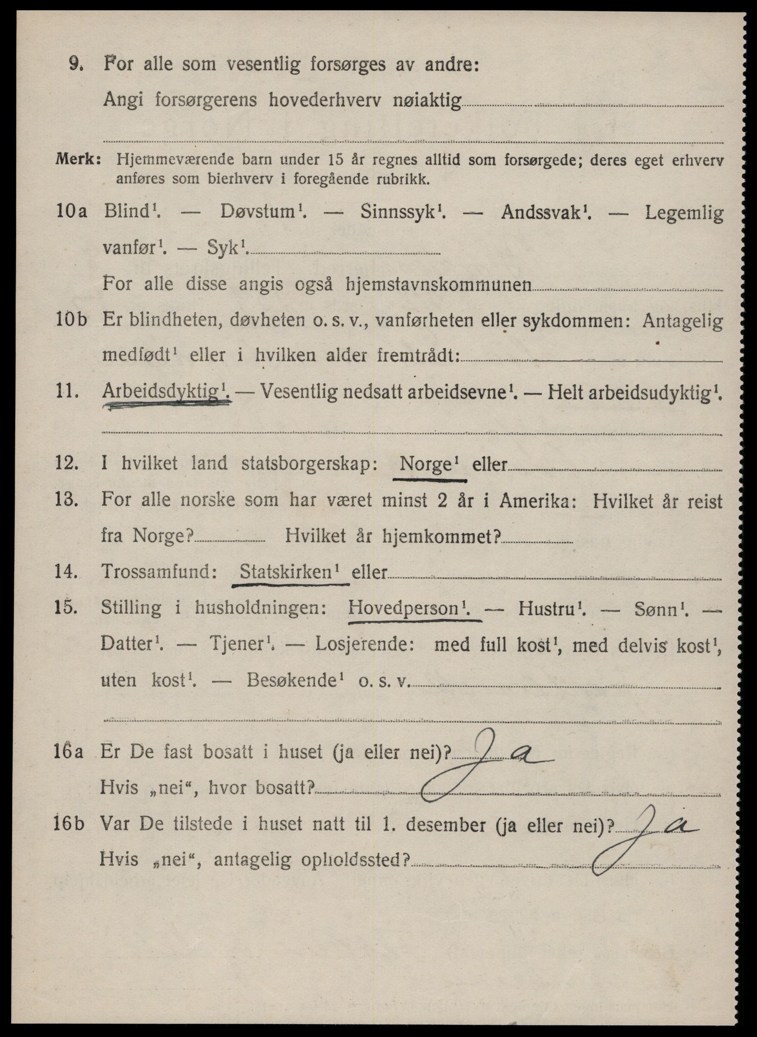 SAT, 1920 census for Borgund, 1920, p. 7593