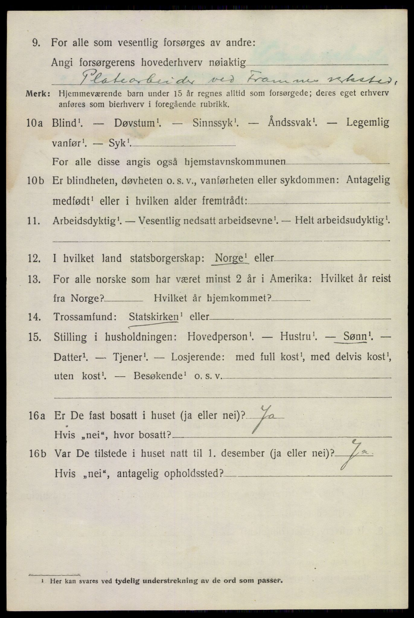 SAKO, 1920 census for Sandeherred, 1920, p. 15919