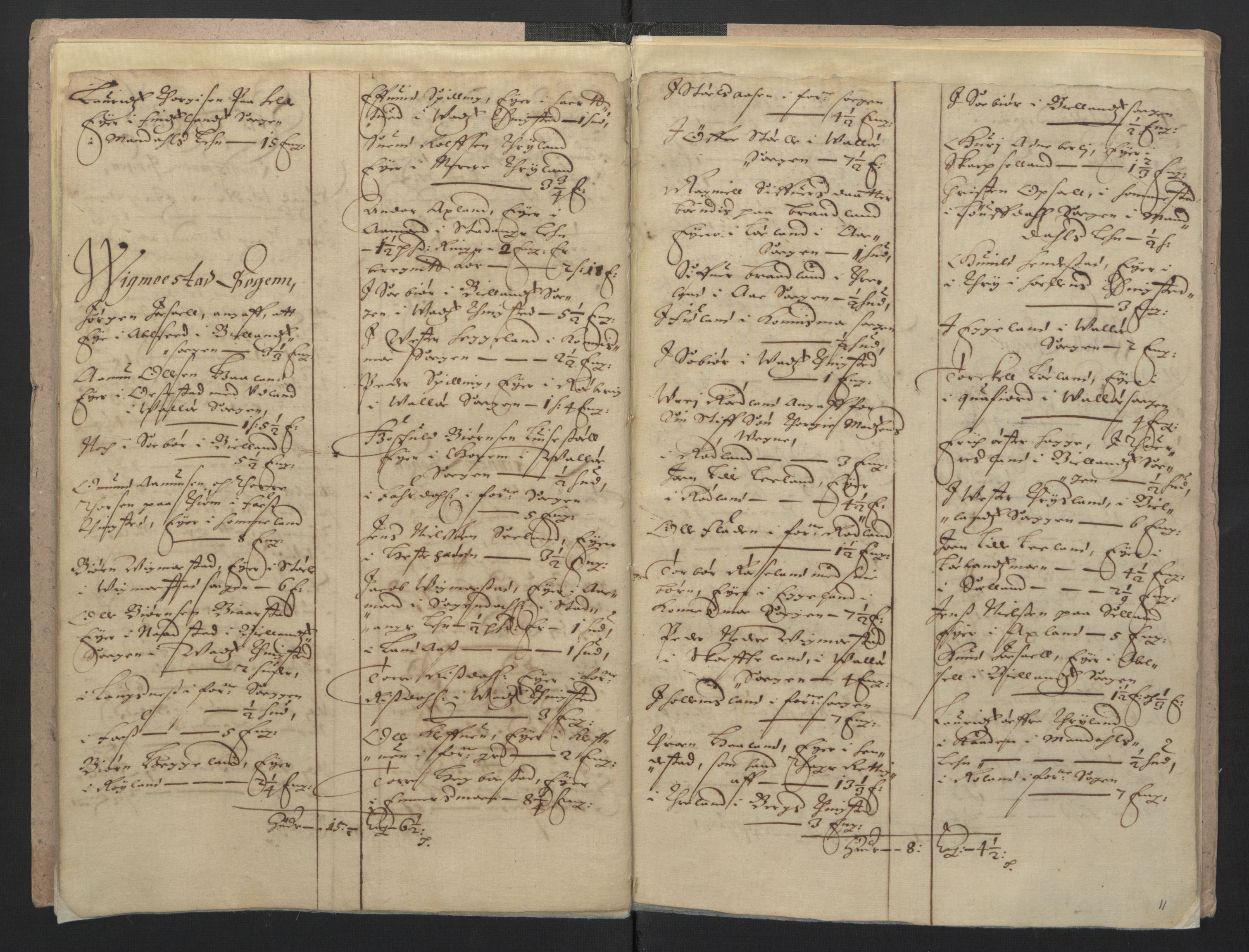 Rentekammeret inntil 1814, Realistisk ordnet avdeling, RA/EA-4070/L/L0022/0005: Agder lagdømme: / Odelsjordebok. Lista len, 1661, p. 10b-11a