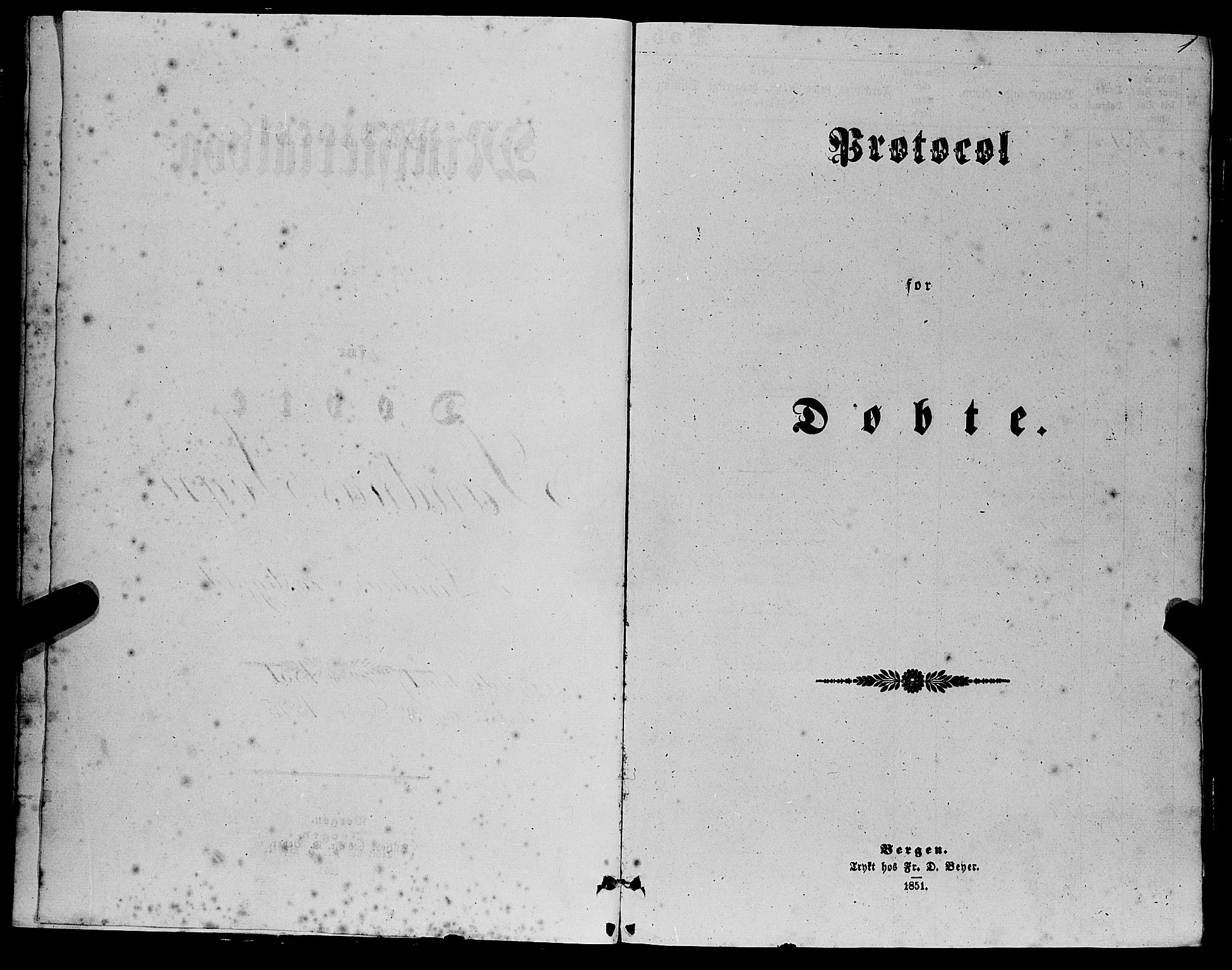 Masfjorden Sokneprestembete, AV/SAB-A-77001: Parish register (copy) no. A 1, 1851-1875, p. 1