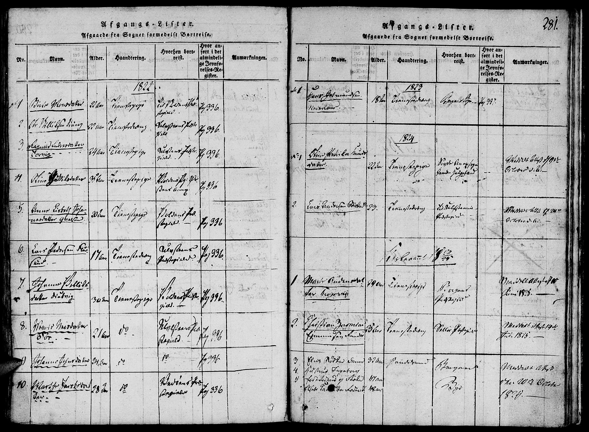 Ministerialprotokoller, klokkerbøker og fødselsregistre - Møre og Romsdal, AV/SAT-A-1454/507/L0069: Parish register (official) no. 507A04, 1816-1841, p. 281