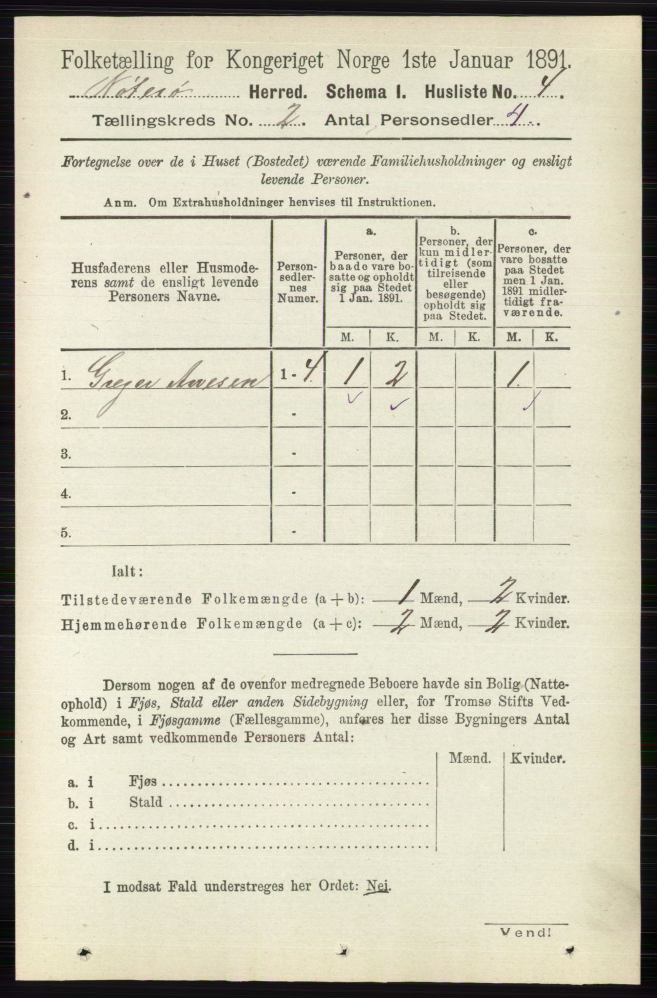 RA, 1891 census for 0722 Nøtterøy, 1891, p. 743