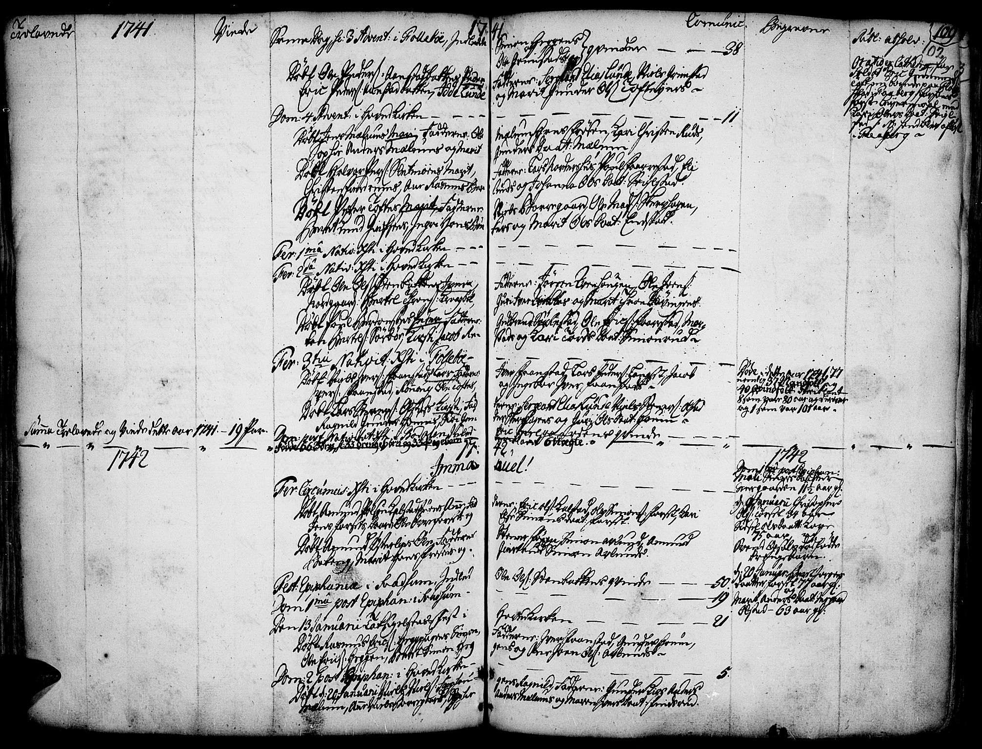 Gausdal prestekontor, SAH/PREST-090/H/Ha/Haa/L0002: Parish register (official) no. 2, 1729-1757, p. 102