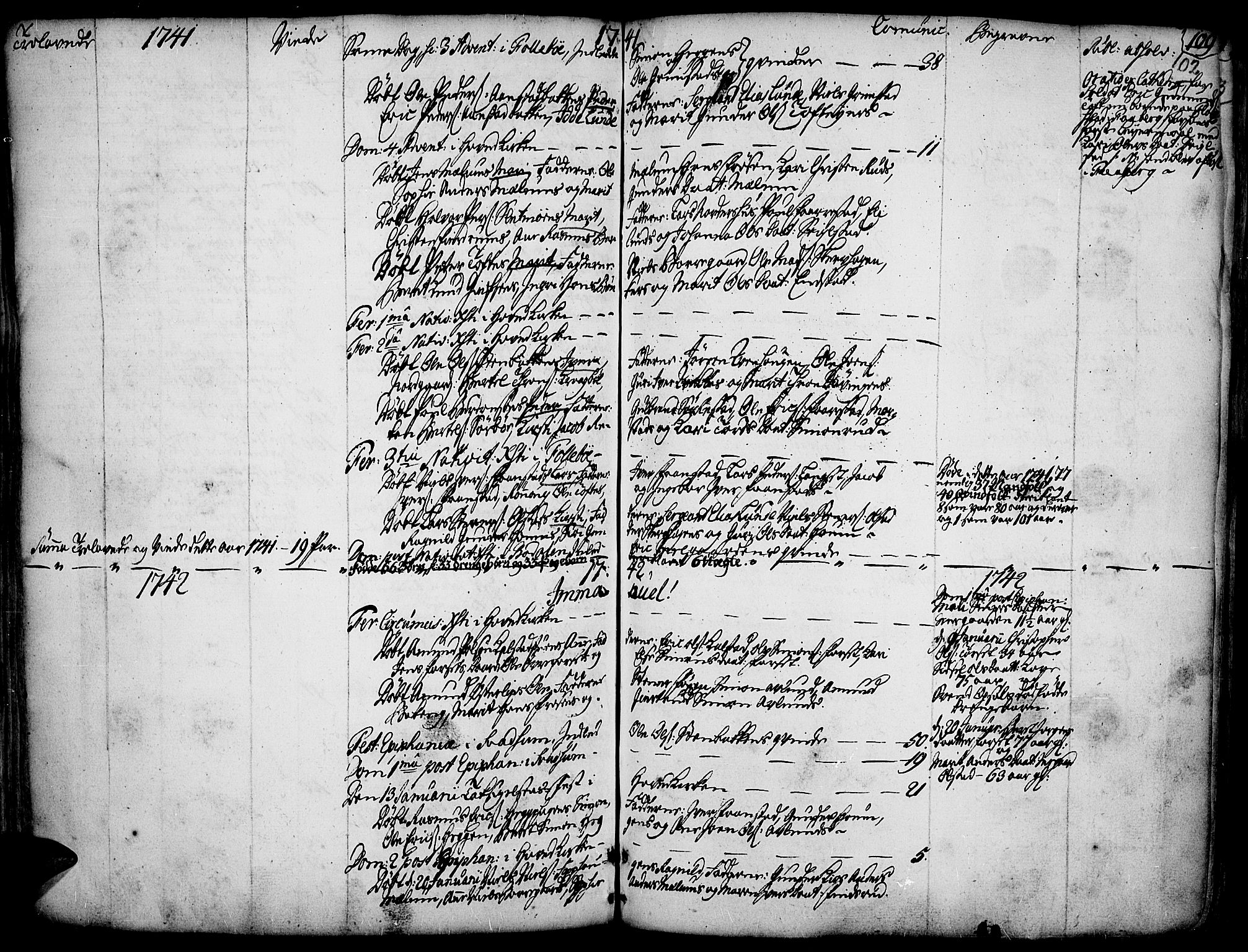 Gausdal prestekontor, AV/SAH-PREST-090/H/Ha/Haa/L0002: Parish register (official) no. 2, 1729-1757, p. 102
