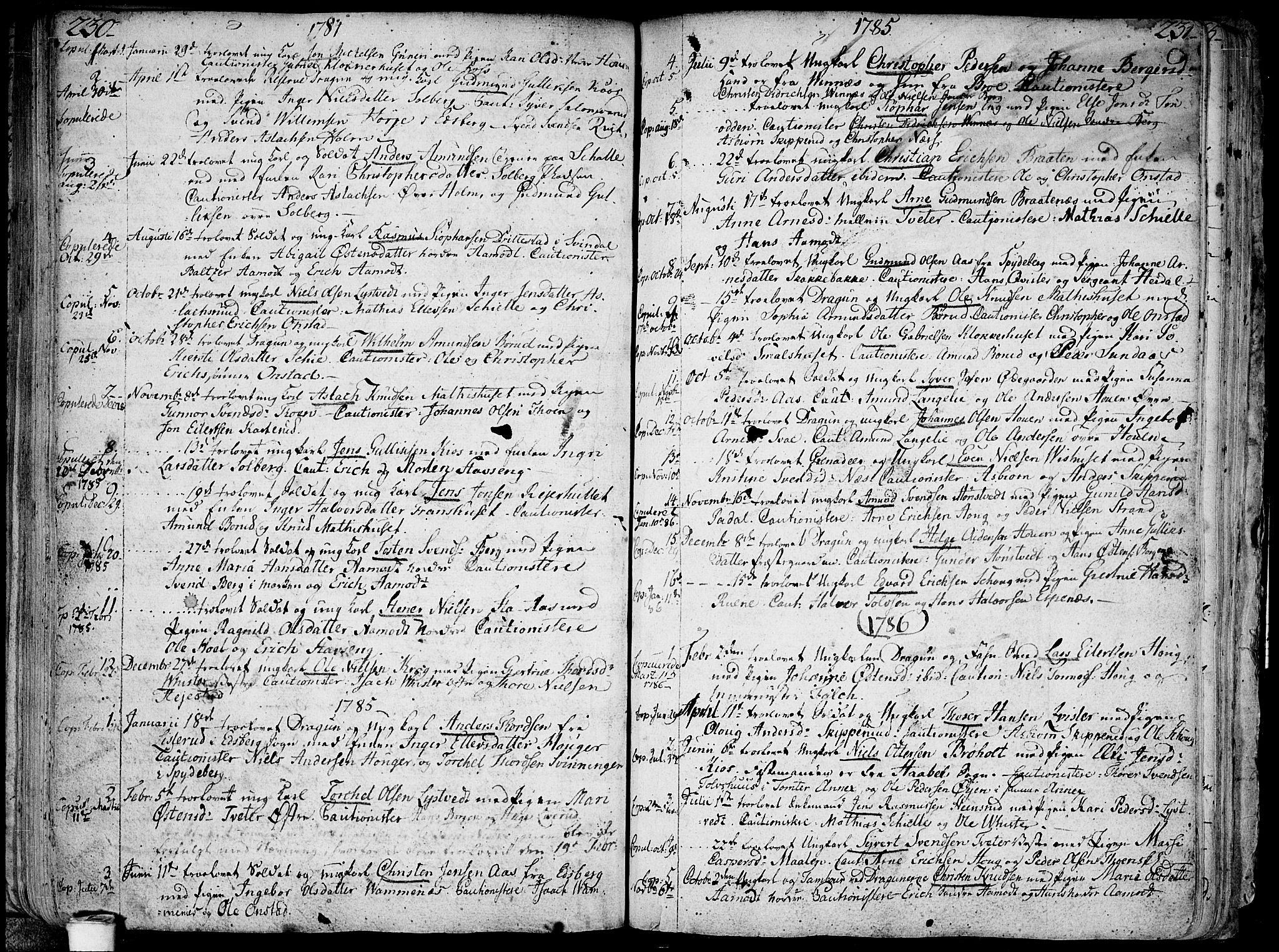 Skiptvet prestekontor Kirkebøker, SAO/A-20009/F/Fa/L0003: Parish register (official) no. 3, 1758-1793, p. 230-231