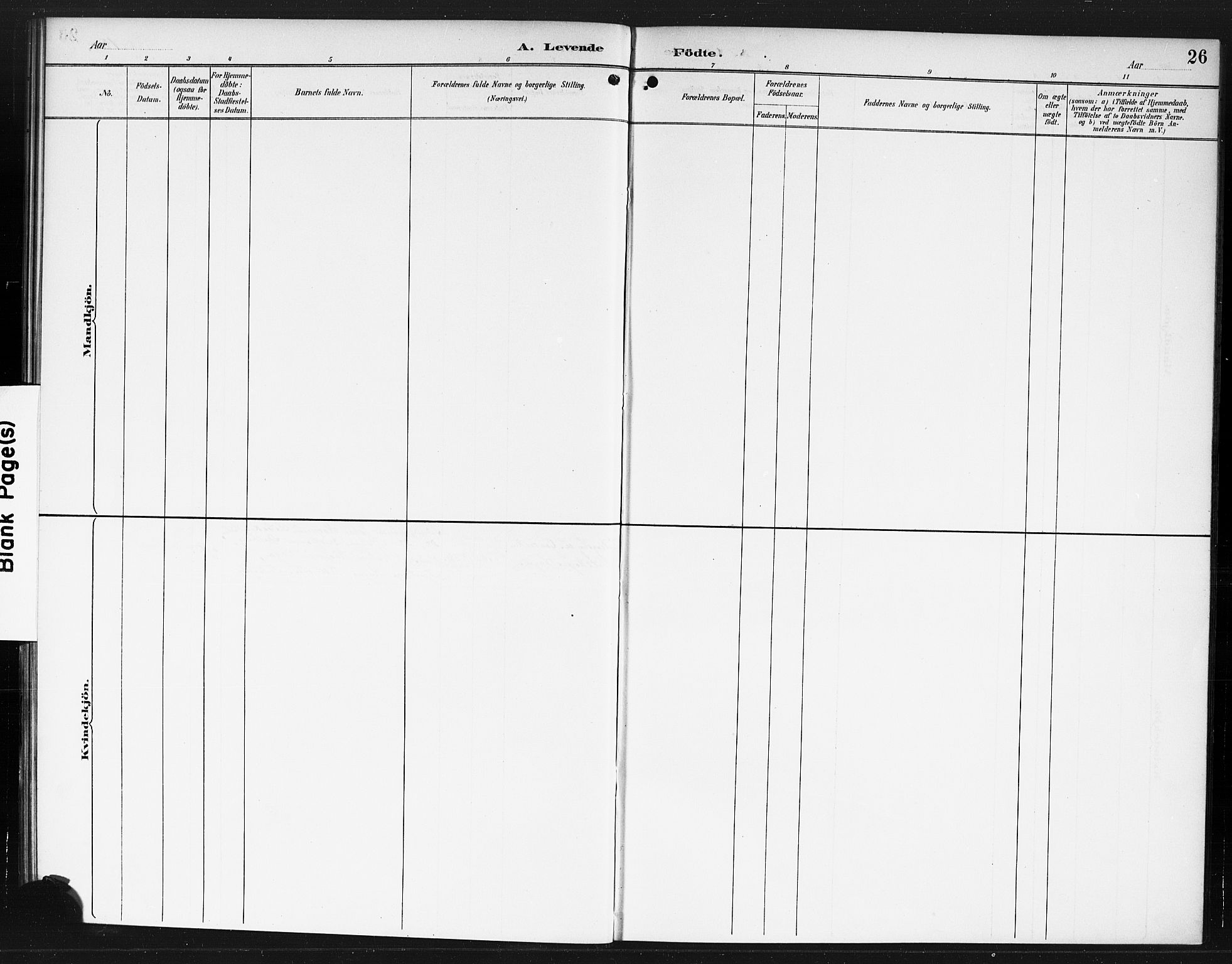 Rødenes prestekontor Kirkebøker, AV/SAO-A-2005/F/Fb/L0002: Parish register (official) no. II 2, 1890-1900, p. 26