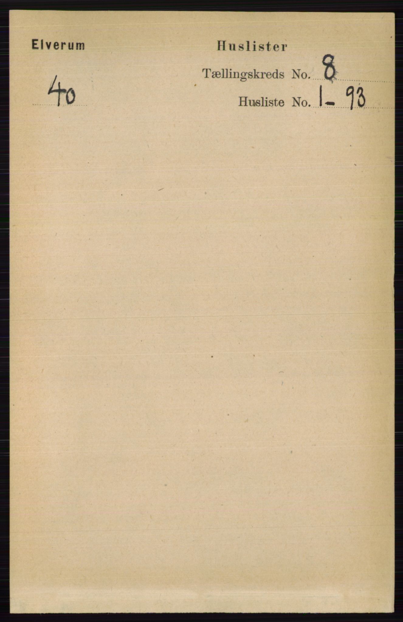 RA, 1891 census for 0427 Elverum, 1891, p. 6914