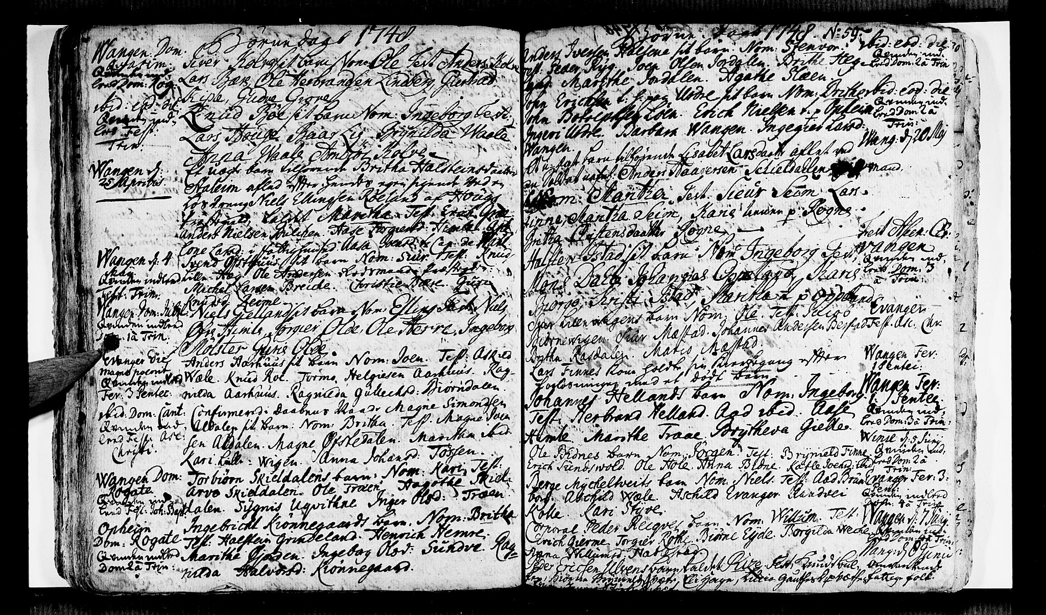 Voss sokneprestembete, AV/SAB-A-79001/H/Haa: Parish register (official) no. A 6, 1744-1752, p. 59