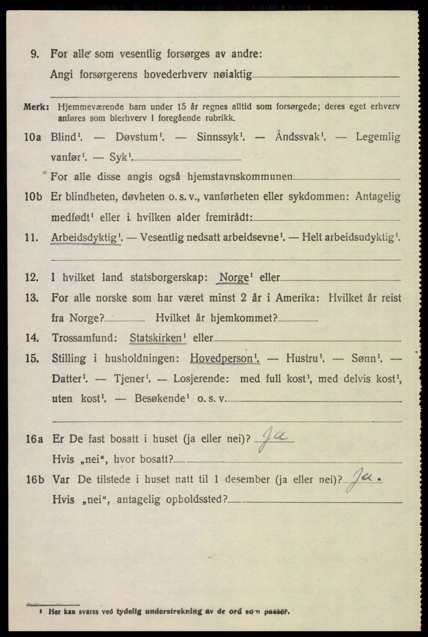 SAH, 1920 census for Tynset, 1920, p. 7137