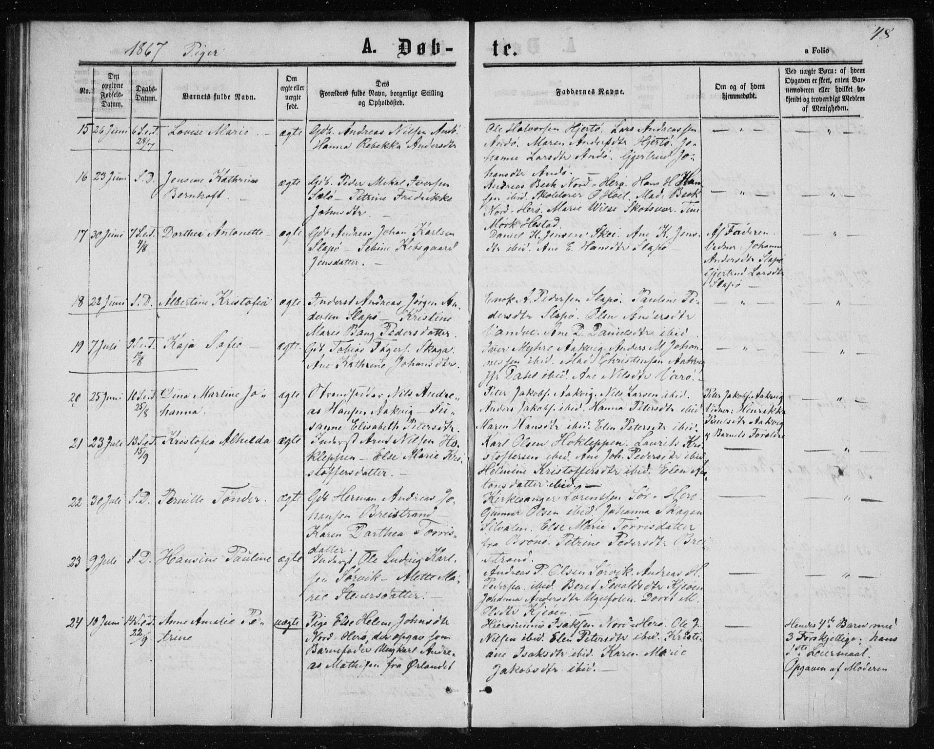 Ministerialprotokoller, klokkerbøker og fødselsregistre - Nordland, SAT/A-1459/834/L0505: Parish register (official) no. 834A03, 1862-1871, p. 48