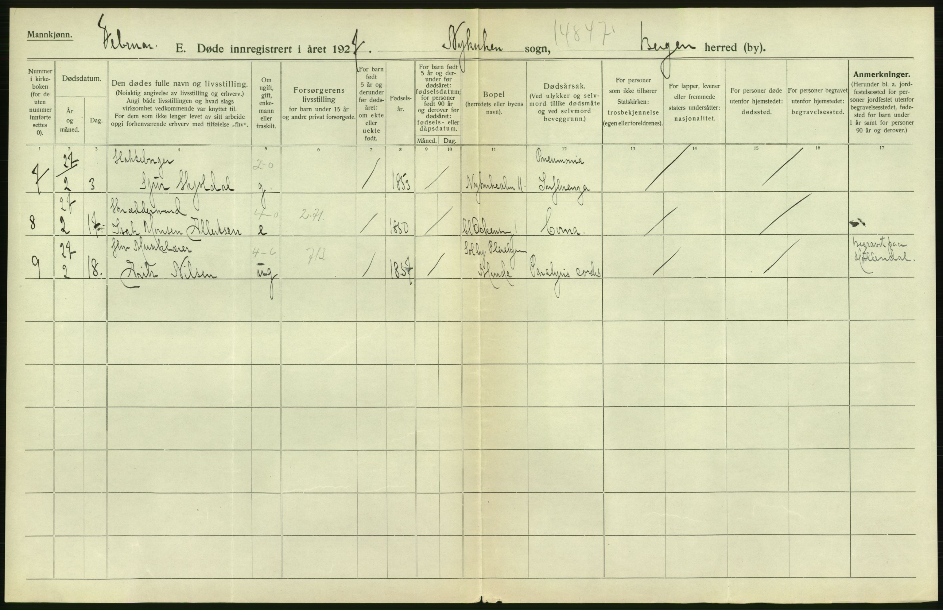 Statistisk sentralbyrå, Sosiodemografiske emner, Befolkning, RA/S-2228/D/Df/Dfc/Dfcg/L0028: Bergen: Gifte, døde., 1927, p. 764