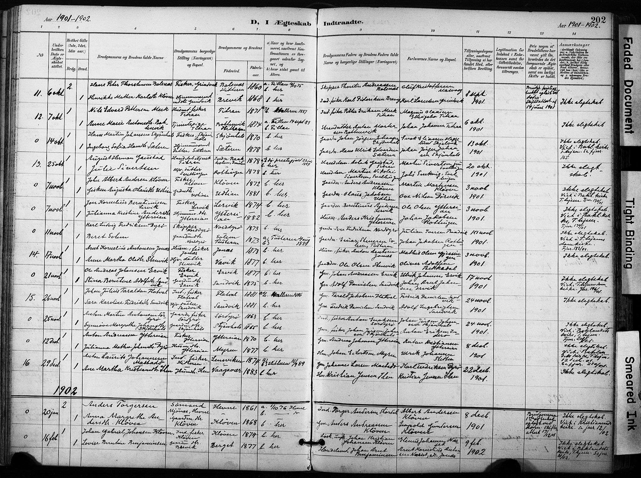 Ministerialprotokoller, klokkerbøker og fødselsregistre - Sør-Trøndelag, SAT/A-1456/640/L0579: Parish register (official) no. 640A04, 1889-1902, p. 202