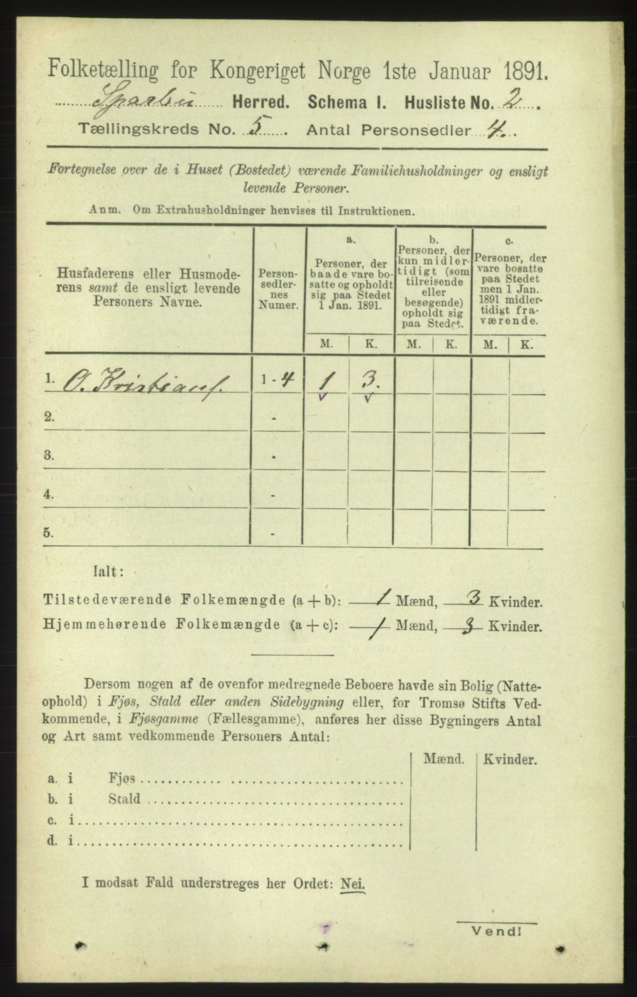 RA, 1891 census for 1731 Sparbu, 1891, p. 1582