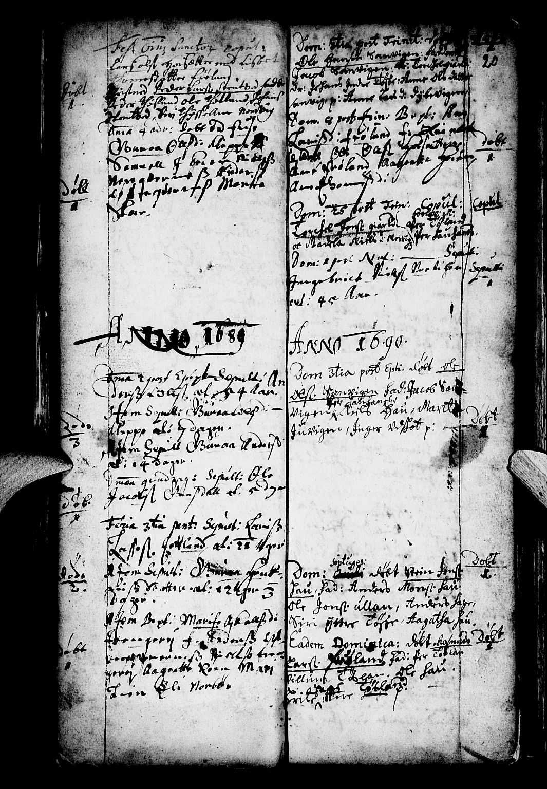 Os sokneprestembete, SAB/A-99929: Parish register (official) no. A 4, 1669-1760, p. 20