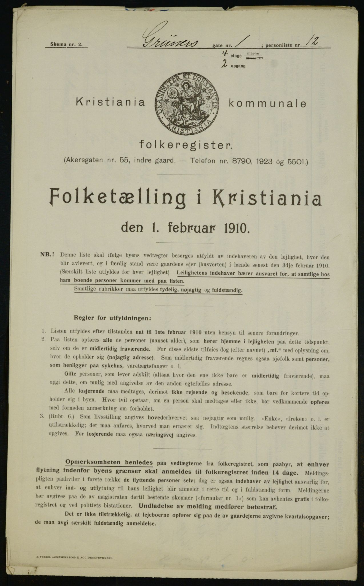 OBA, Municipal Census 1910 for Kristiania, 1910, p. 29359