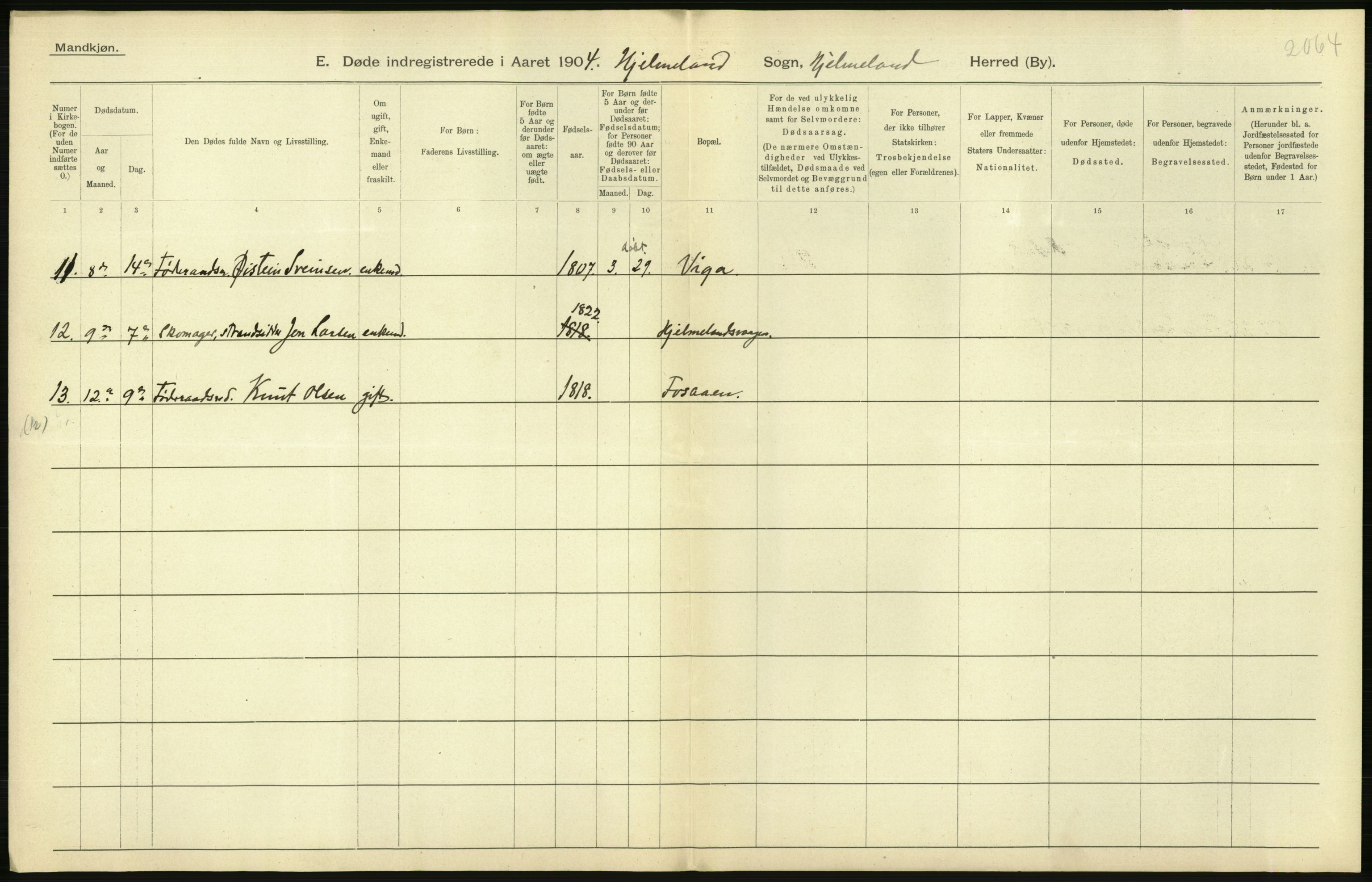 Statistisk sentralbyrå, Sosiodemografiske emner, Befolkning, AV/RA-S-2228/D/Df/Dfa/Dfaa/L0012: Stavanger amt: Fødte, gifte, døde, 1903, p. 638