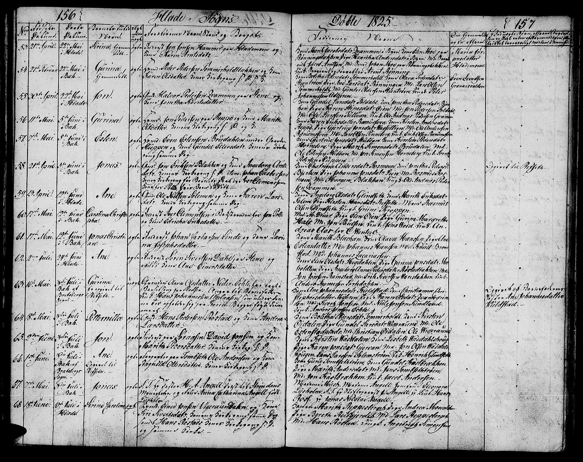 Ministerialprotokoller, klokkerbøker og fødselsregistre - Sør-Trøndelag, AV/SAT-A-1456/606/L0306: Parish register (copy) no. 606C02, 1797-1829, p. 156-157