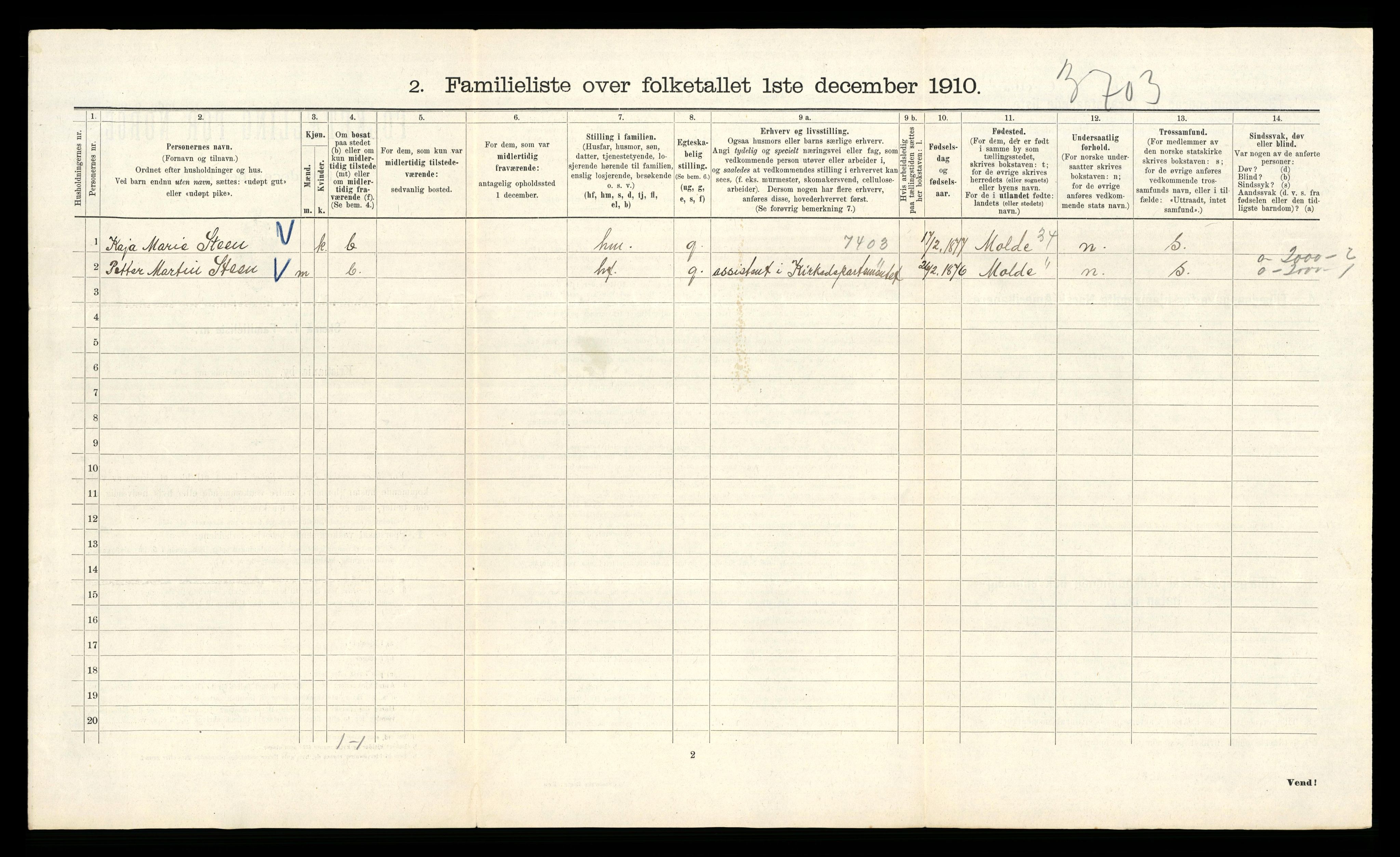 RA, 1910 census for Kristiania, 1910, p. 42392