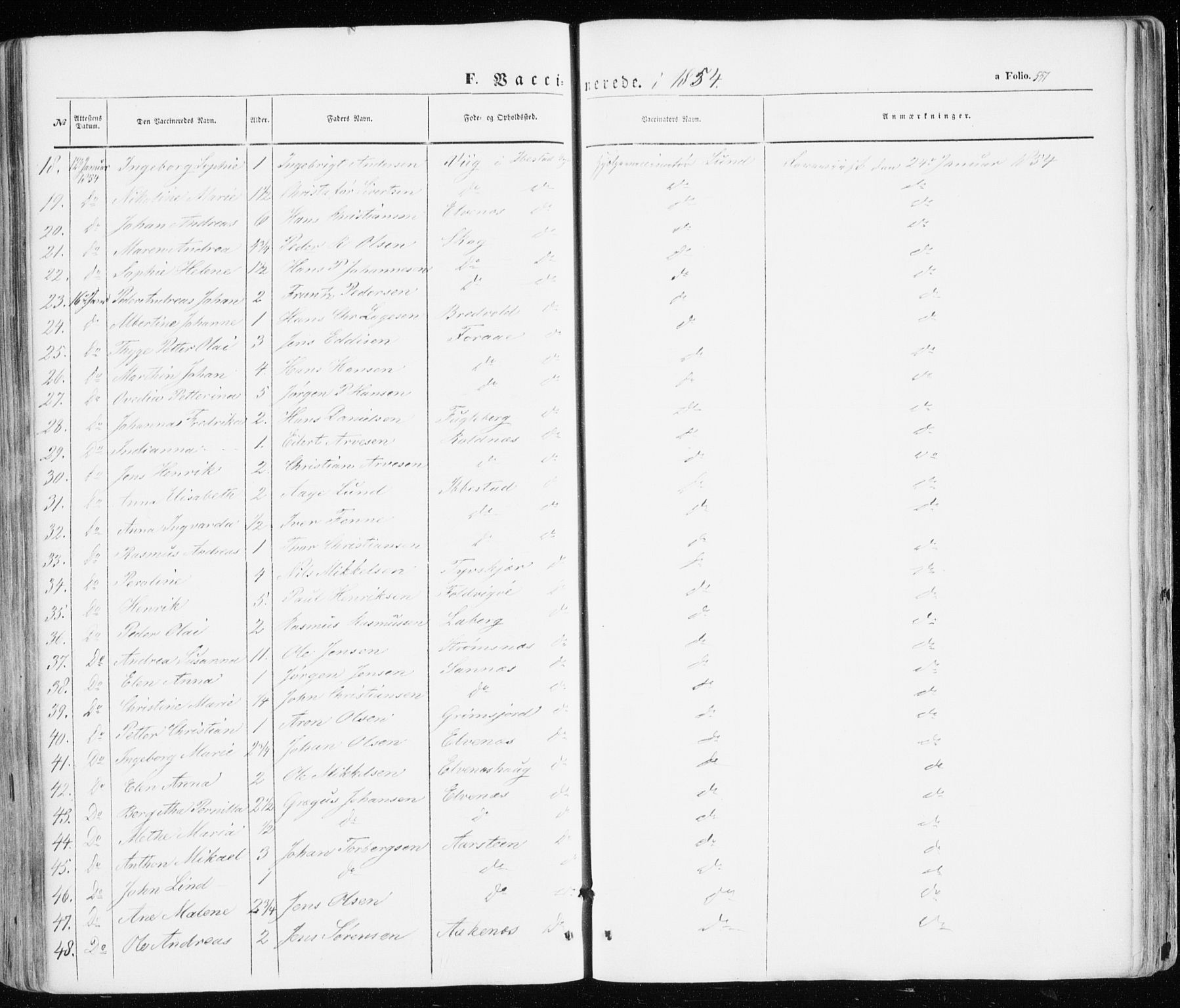 Ibestad sokneprestembete, AV/SATØ-S-0077/H/Ha/Haa/L0008kirke: Parish register (official) no. 8, 1850-1859, p. 551