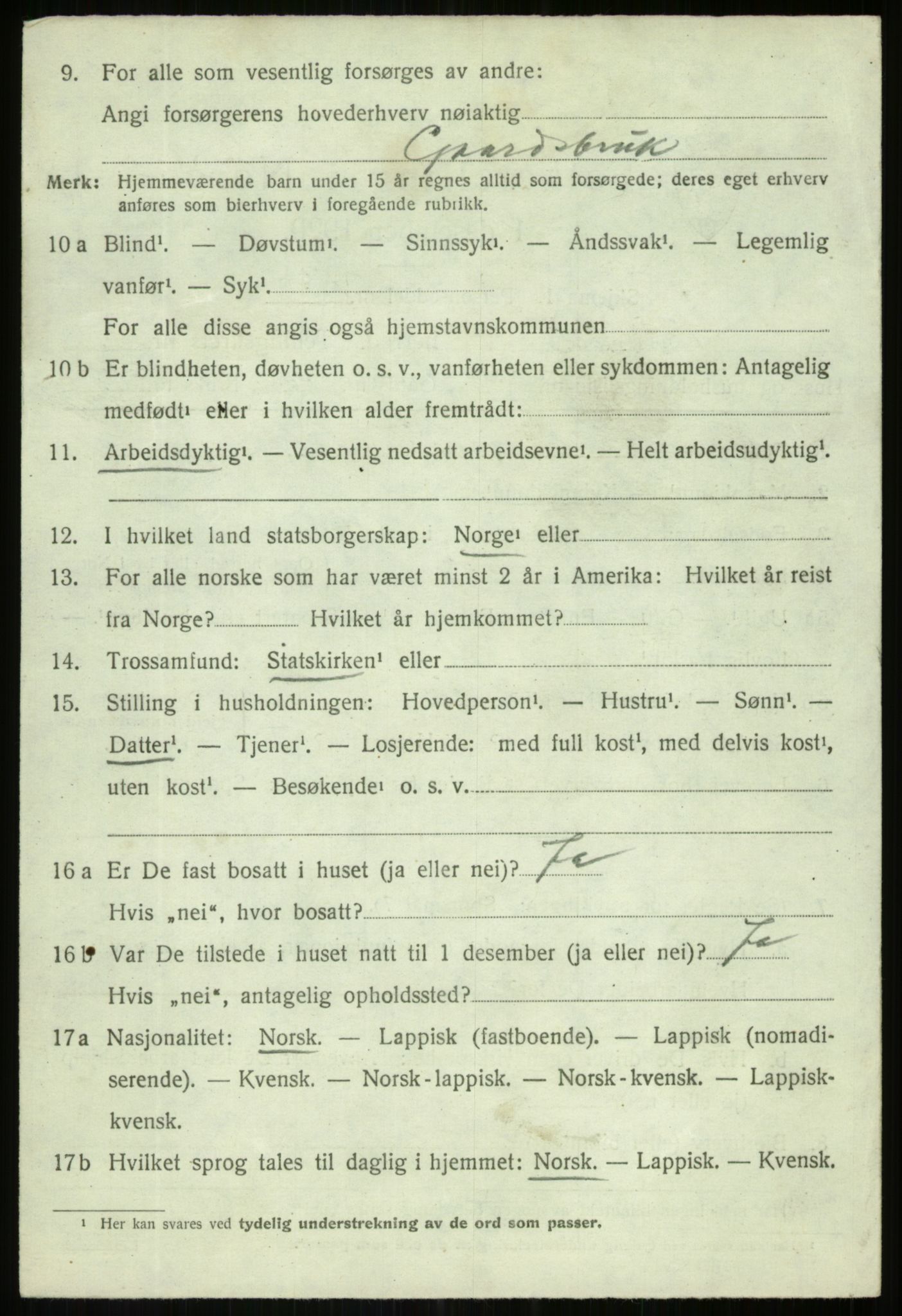 SATØ, 1920 census for Lenvik, 1920, p. 5015