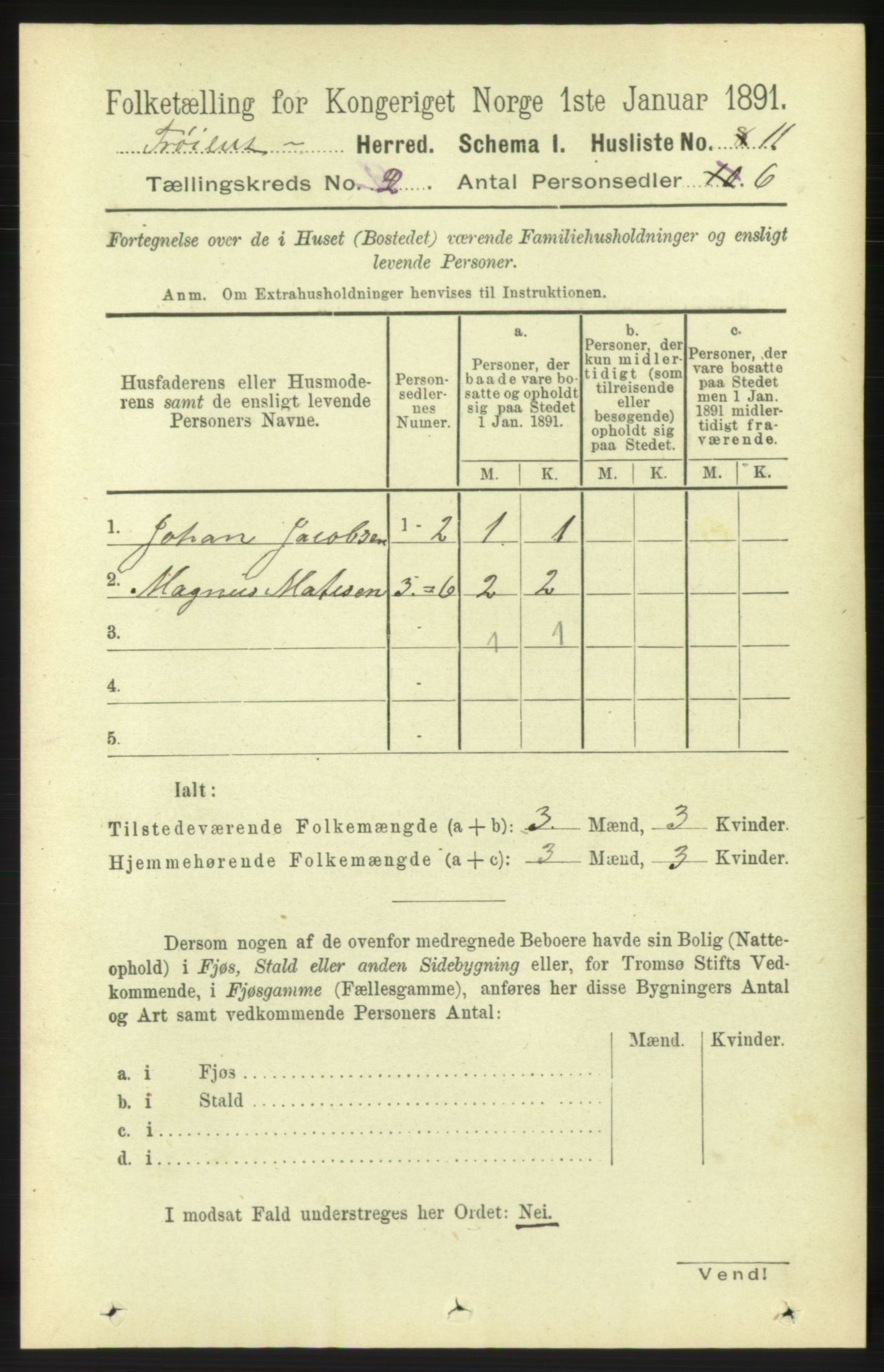 RA, 1891 census for 1619 Frøya, 1891, p. 900
