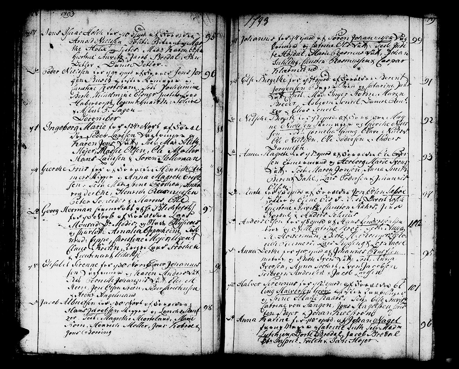 Domkirken sokneprestembete, SAB/A-74801/H/Haa/L0004: Parish register (official) no. A 4, 1763-1820, p. 78-79