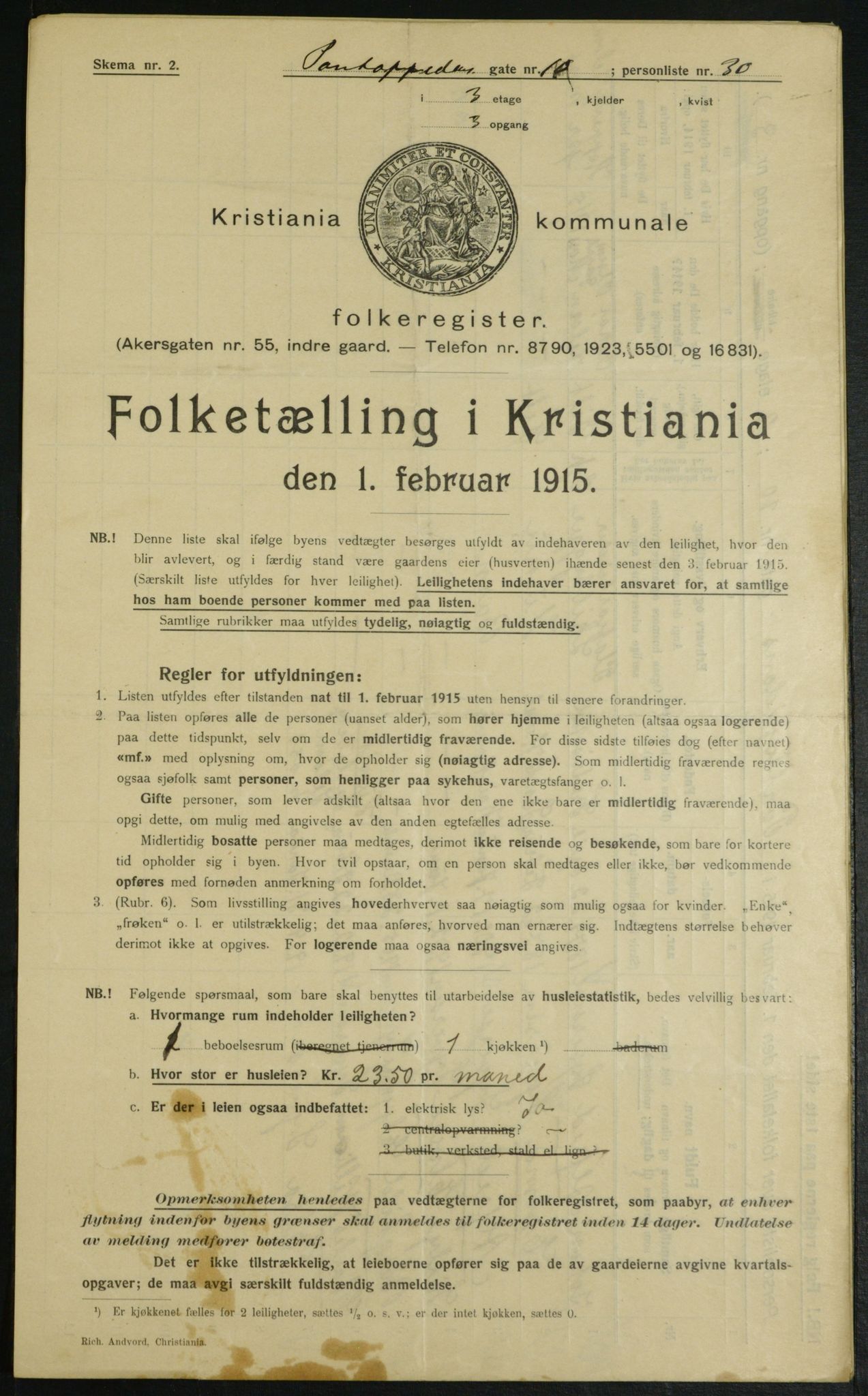 OBA, Municipal Census 1915 for Kristiania, 1915, p. 80339