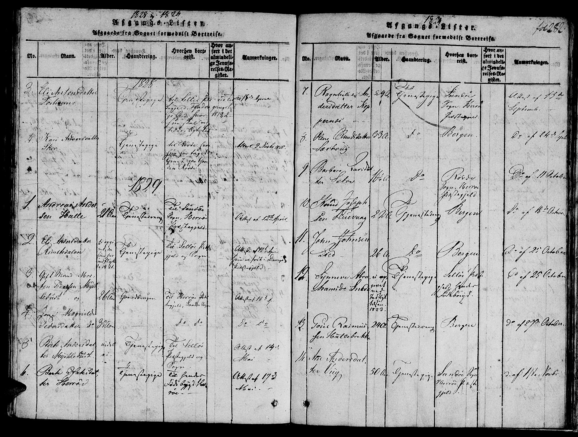 Ministerialprotokoller, klokkerbøker og fødselsregistre - Møre og Romsdal, AV/SAT-A-1454/501/L0004: Parish register (official) no. 501A04, 1816-1831, p. 282