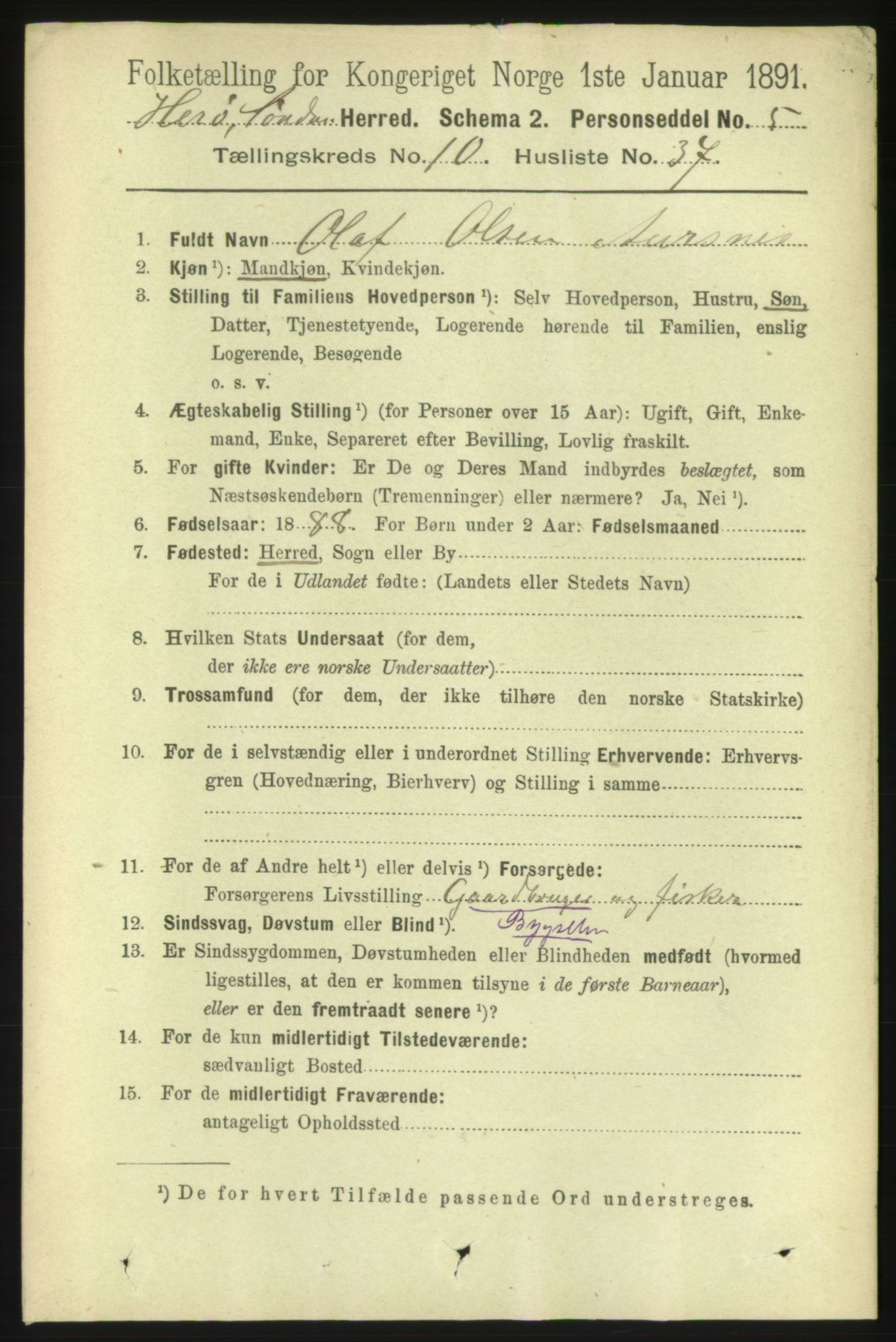 RA, 1891 census for 1515 Herøy, 1891, p. 3873