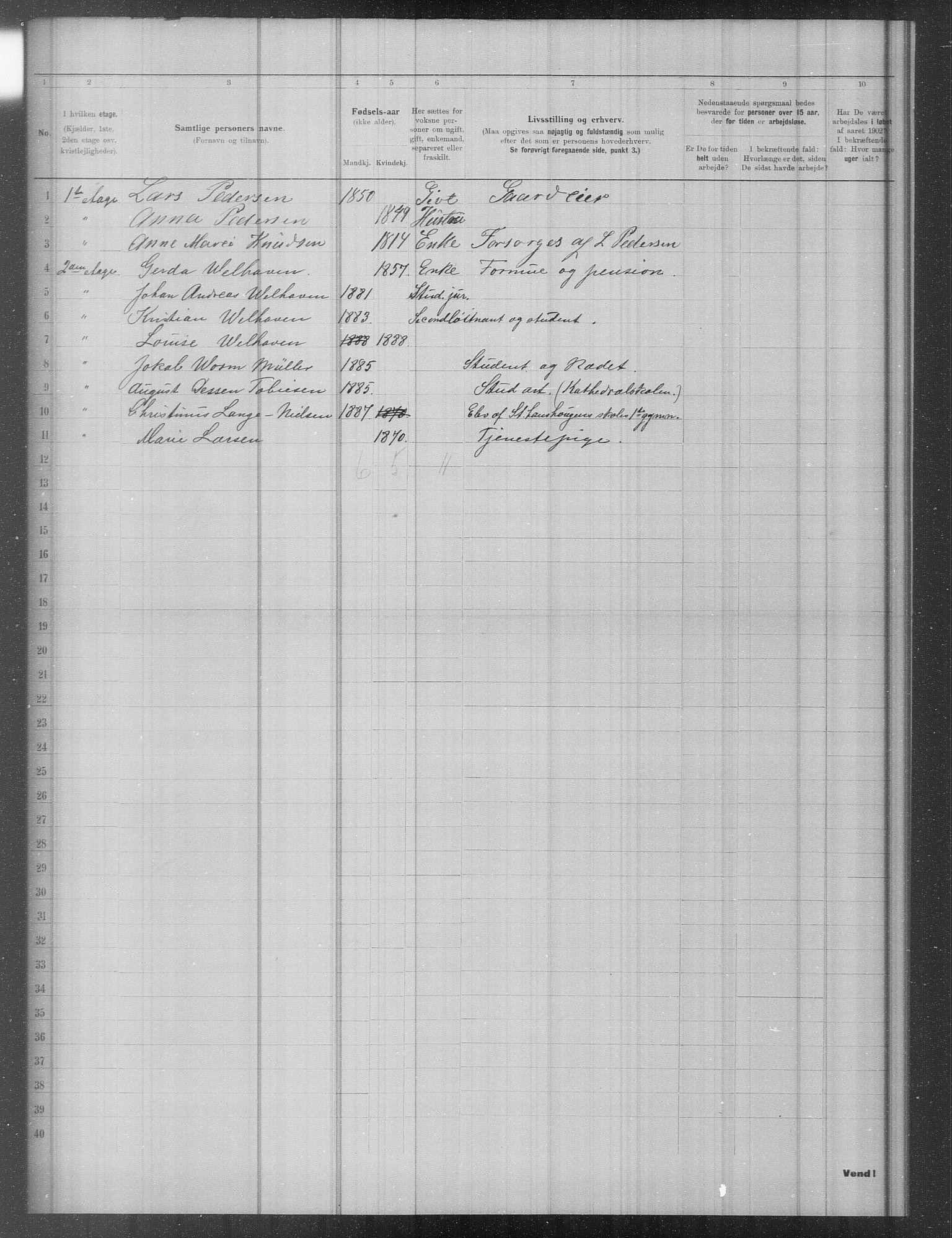 OBA, Municipal Census 1902 for Kristiania, 1902, p. 11252