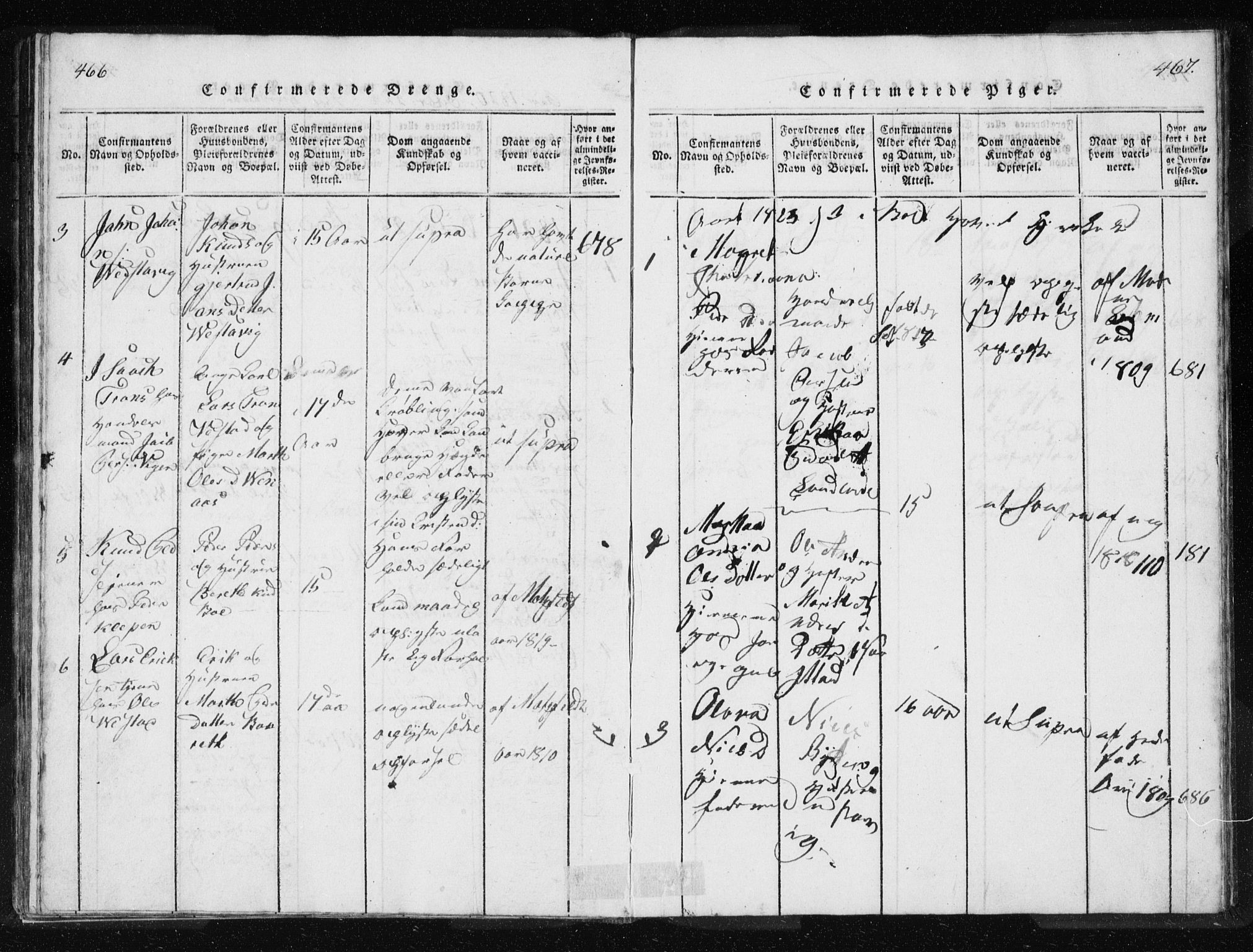 Ministerialprotokoller, klokkerbøker og fødselsregistre - Møre og Romsdal, AV/SAT-A-1454/566/L0772: Parish register (copy) no. 566C01, 1818-1845, p. 466-467