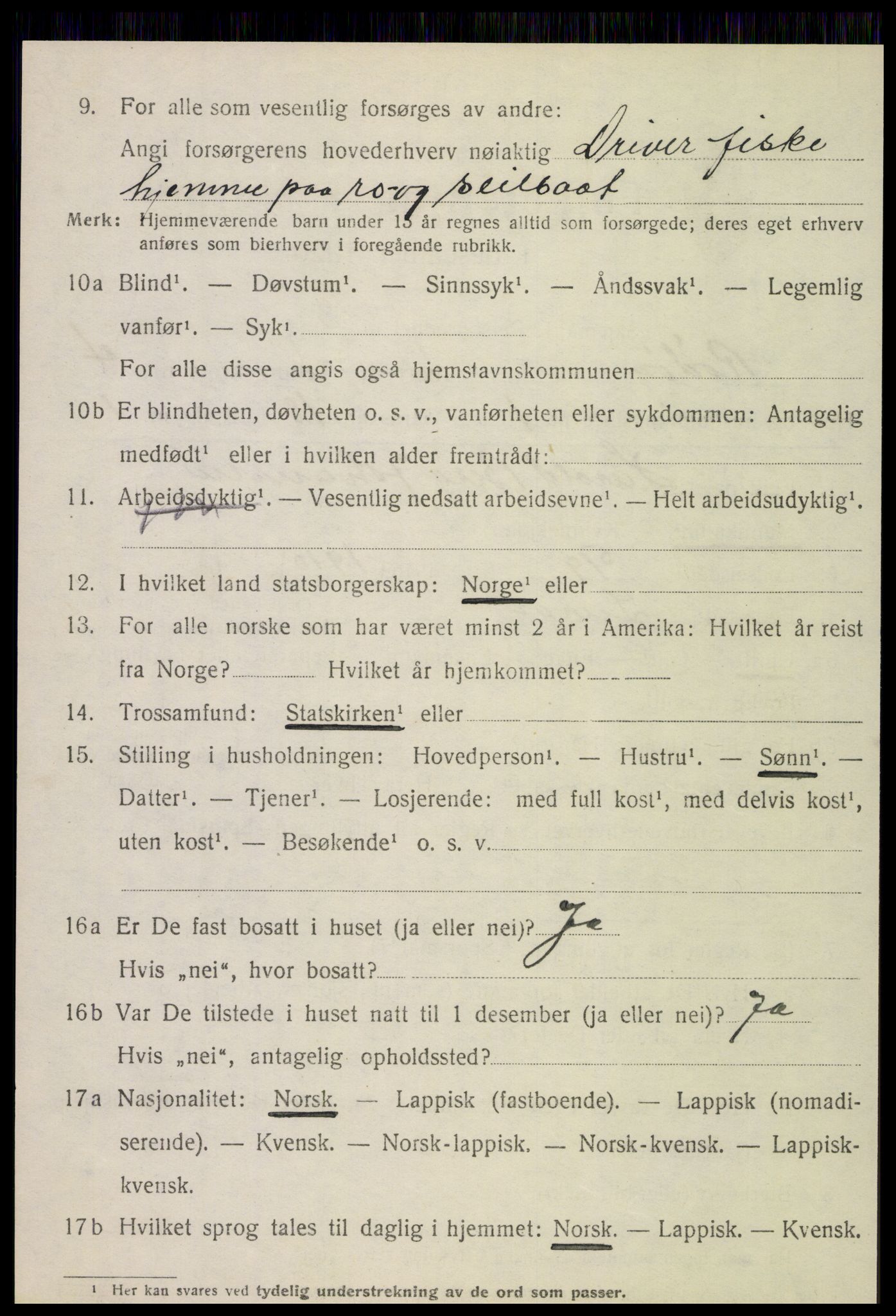 SAT, 1920 census for Rødøy, 1920, p. 2575