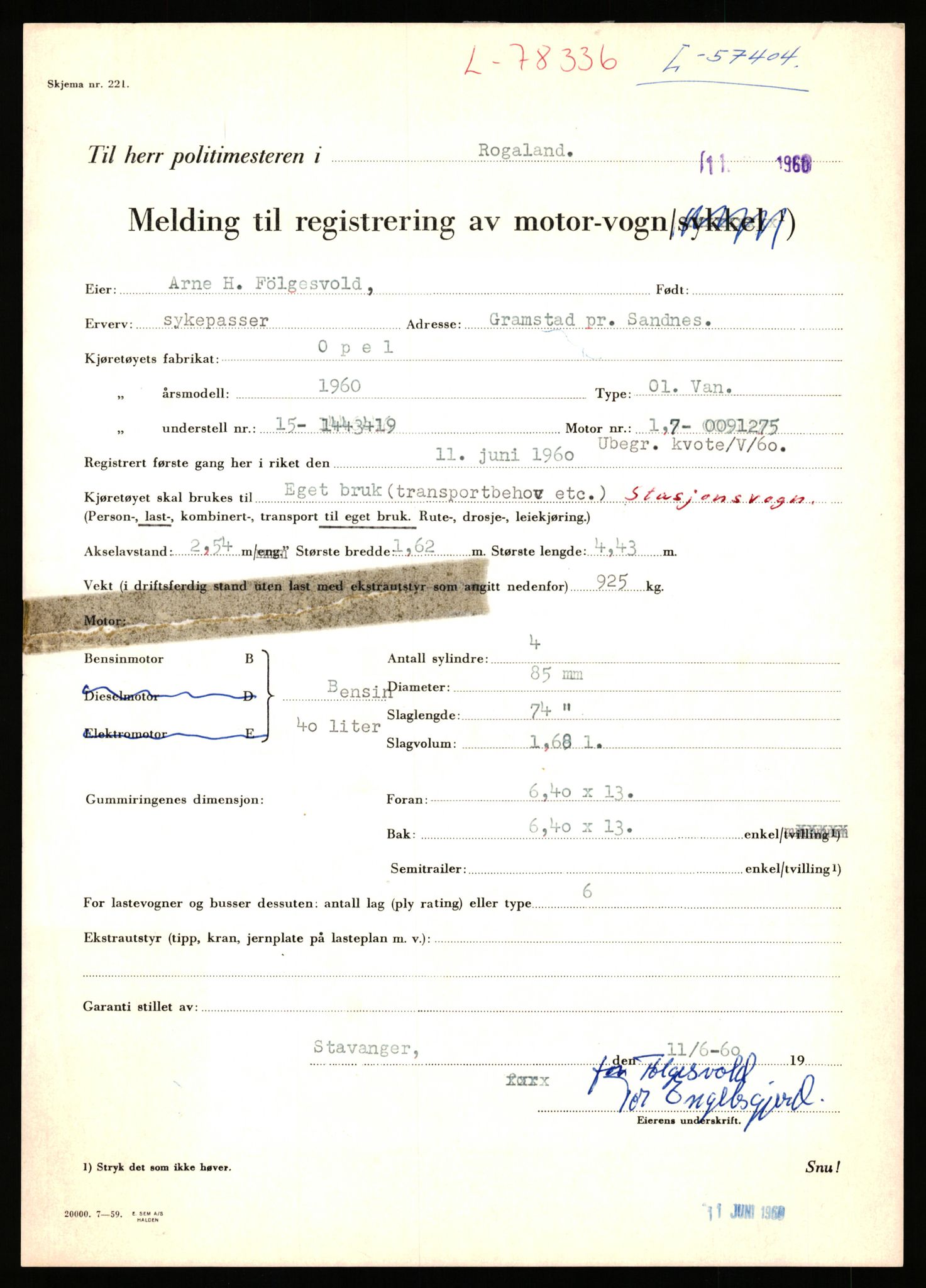 Stavanger trafikkstasjon, AV/SAST-A-101942/0/F/L0057: L-57200 - L-57999, 1930-1971, p. 717