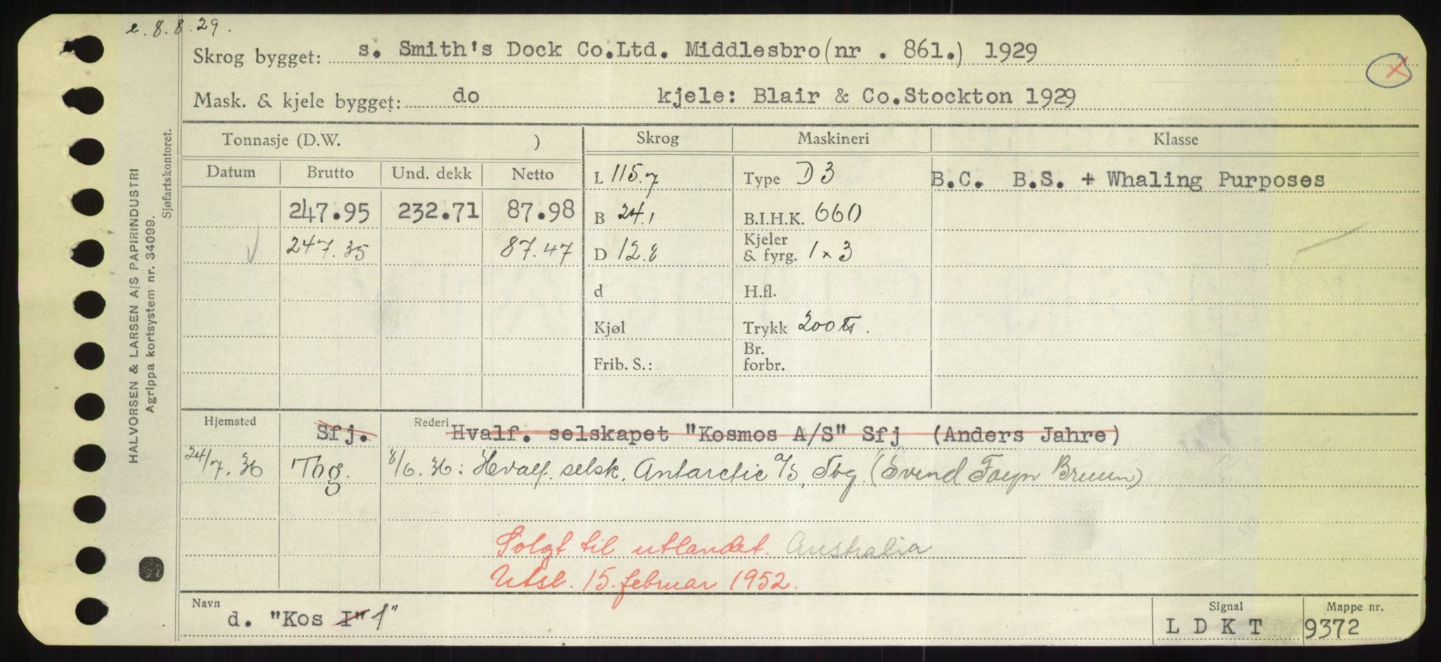 Sjøfartsdirektoratet med forløpere, Skipsmålingen, AV/RA-S-1627/H/Hd/L0021: Fartøy, Kor-Kår, p. 25