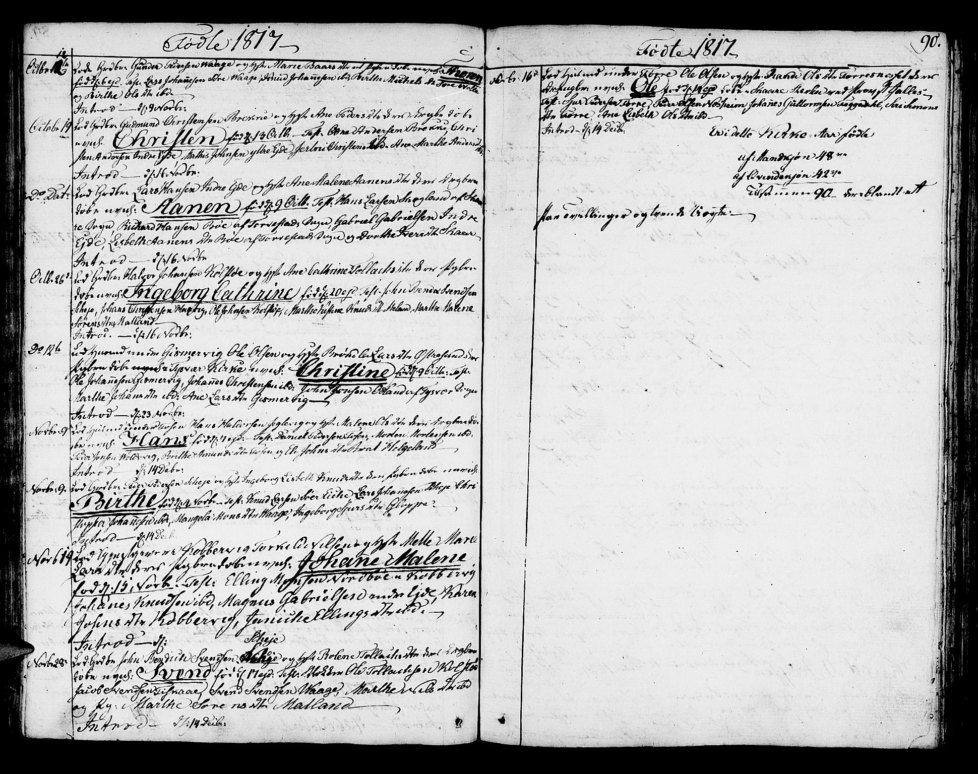 Avaldsnes sokneprestkontor, AV/SAST-A -101851/H/Ha/Haa/L0003: Parish register (official) no. A 3, 1801-1817, p. 90