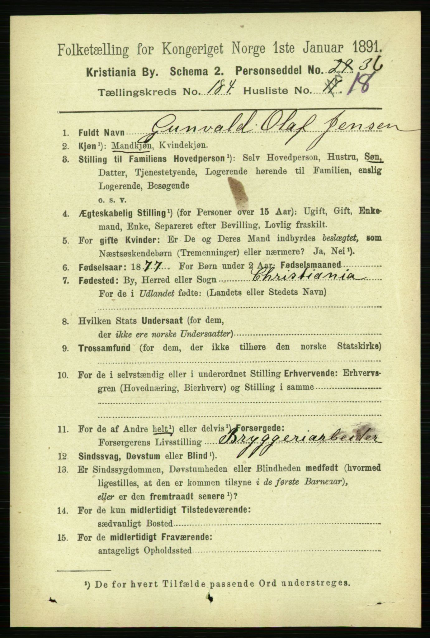 RA, 1891 census for 0301 Kristiania, 1891, p. 110792