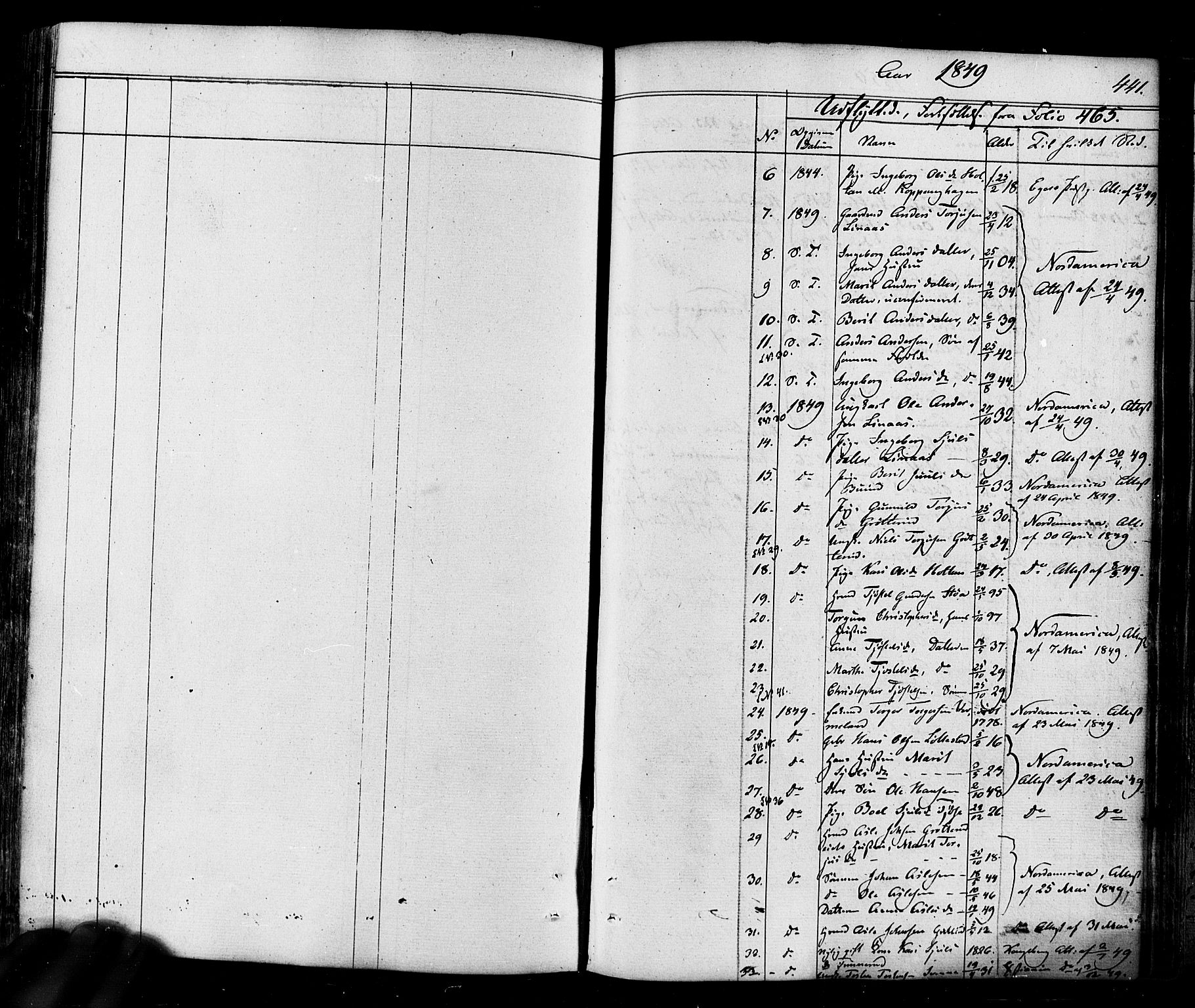 Flesberg kirkebøker, SAKO/A-18/F/Fa/L0006: Parish register (official) no. I 6, 1834-1860, p. 441