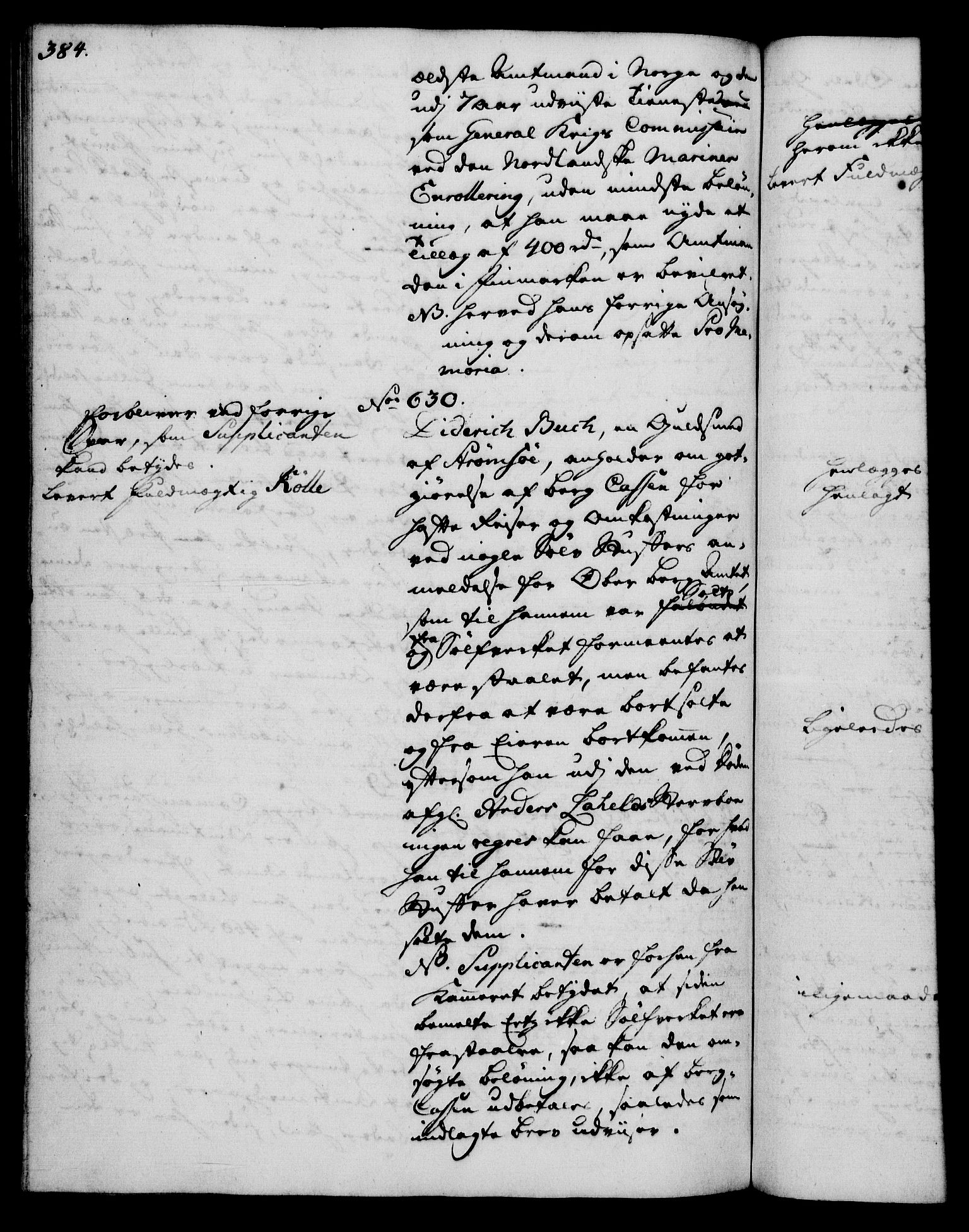 Rentekammeret, Kammerkanselliet, RA/EA-3111/G/Gh/Gha/L0035: Norsk ekstraktmemorialprotokoll (merket RK 53.80), 1759-1771, p. 384
