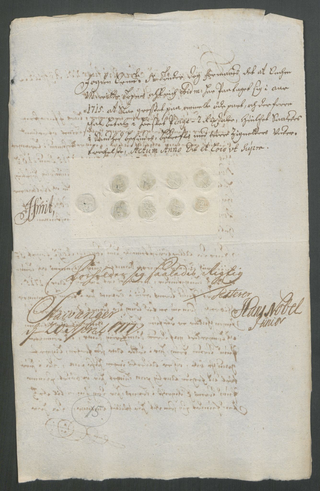 Rentekammeret inntil 1814, Reviderte regnskaper, Fogderegnskap, AV/RA-EA-4092/R47/L2868: Fogderegnskap Ryfylke, 1715, p. 211