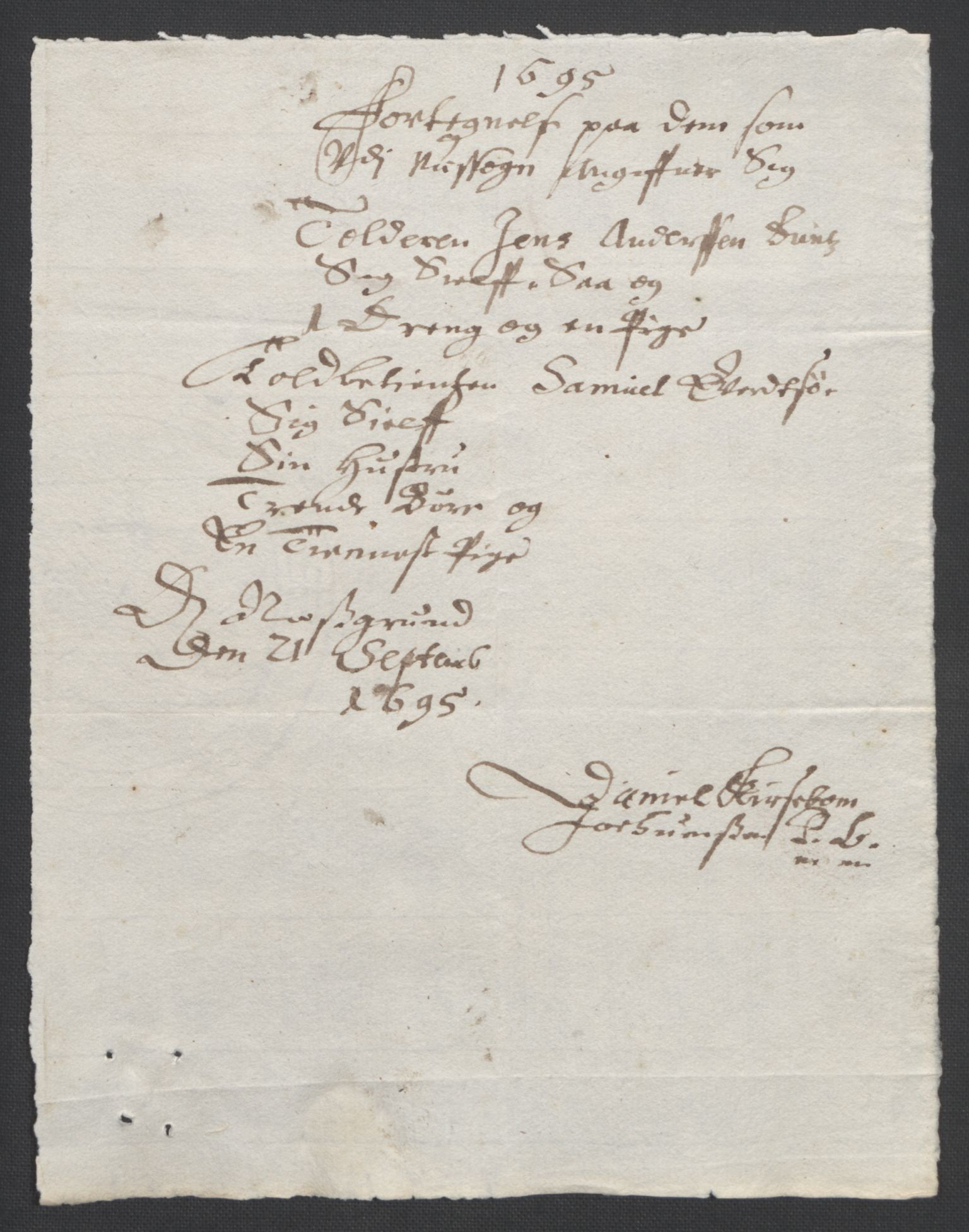 Rentekammeret inntil 1814, Reviderte regnskaper, Fogderegnskap, AV/RA-EA-4092/R43/L2545: Fogderegnskap Lista og Mandal, 1694-1695, p. 235