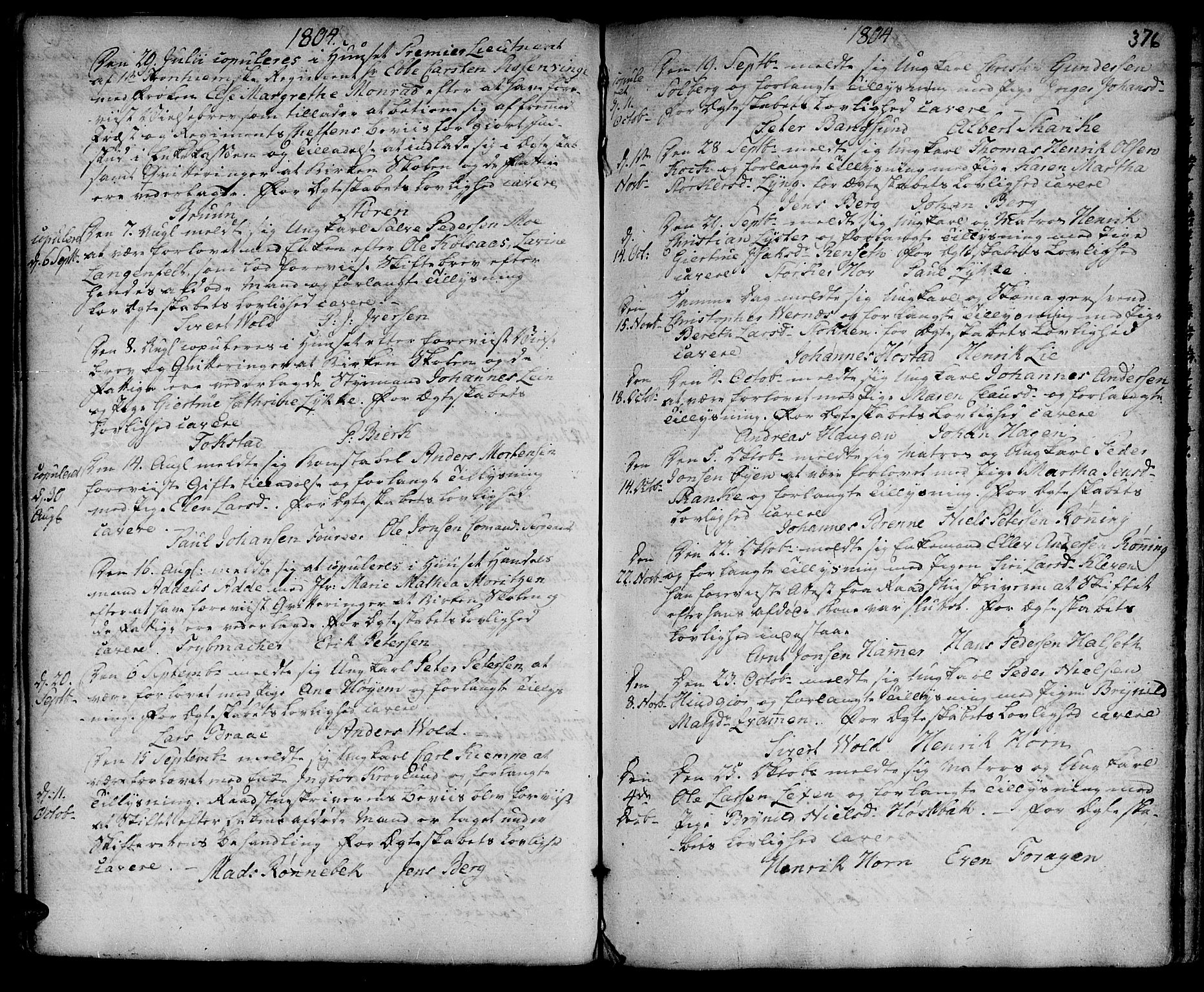 Ministerialprotokoller, klokkerbøker og fødselsregistre - Sør-Trøndelag, SAT/A-1456/601/L0038: Parish register (official) no. 601A06, 1766-1877, p. 376