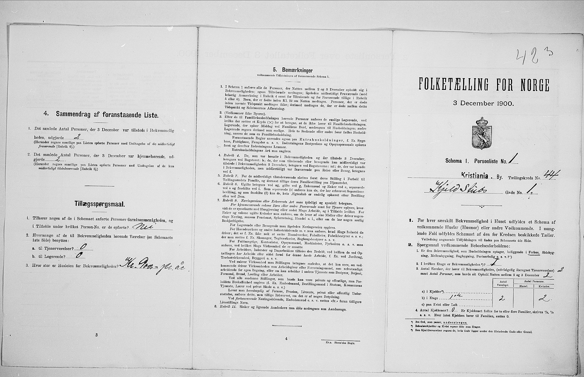 SAO, 1900 census for Kristiania, 1900, p. 47321